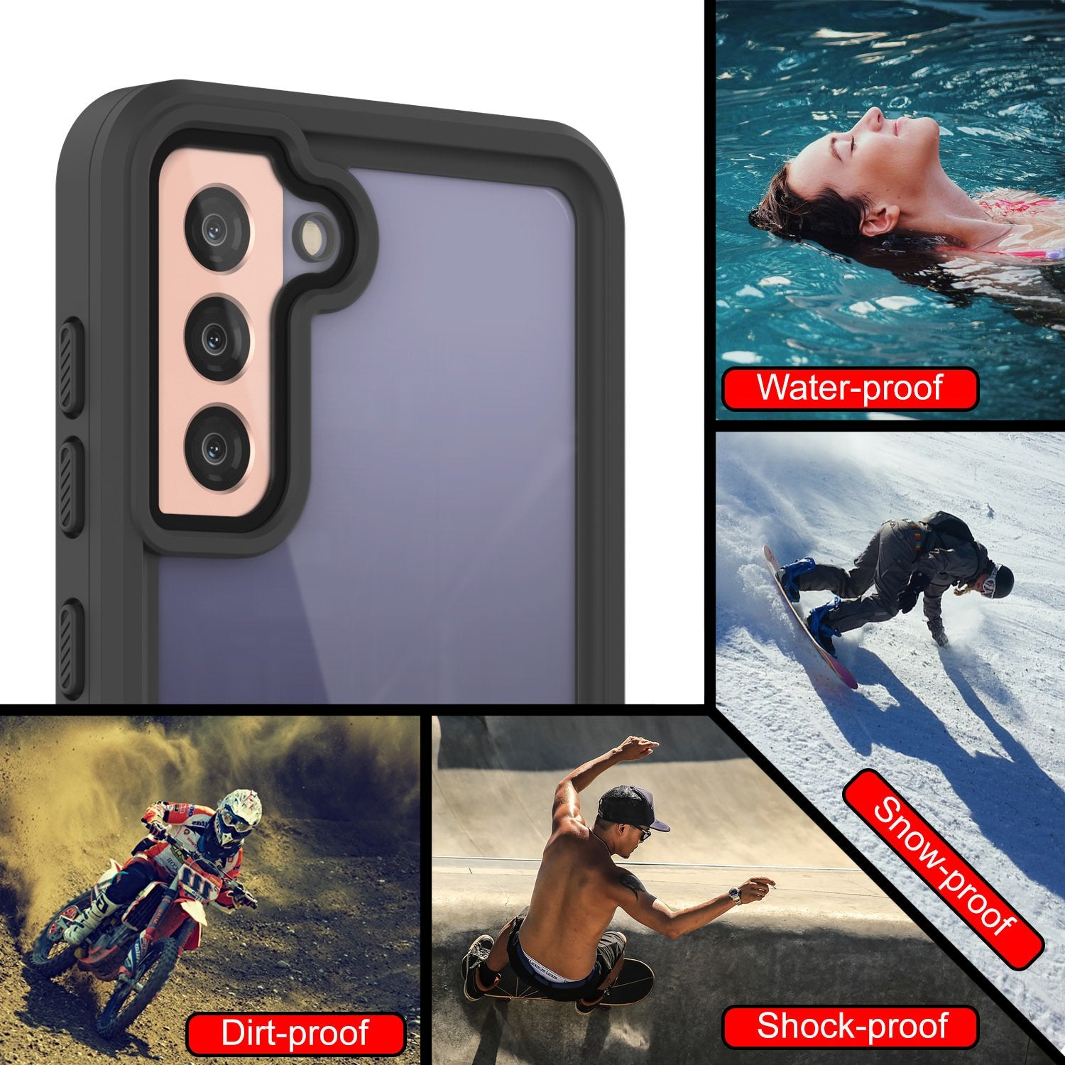 Galaxy S21 Water/Shock/Snow/dirt proof [Extreme Series] Punkcase Slim Case [White]