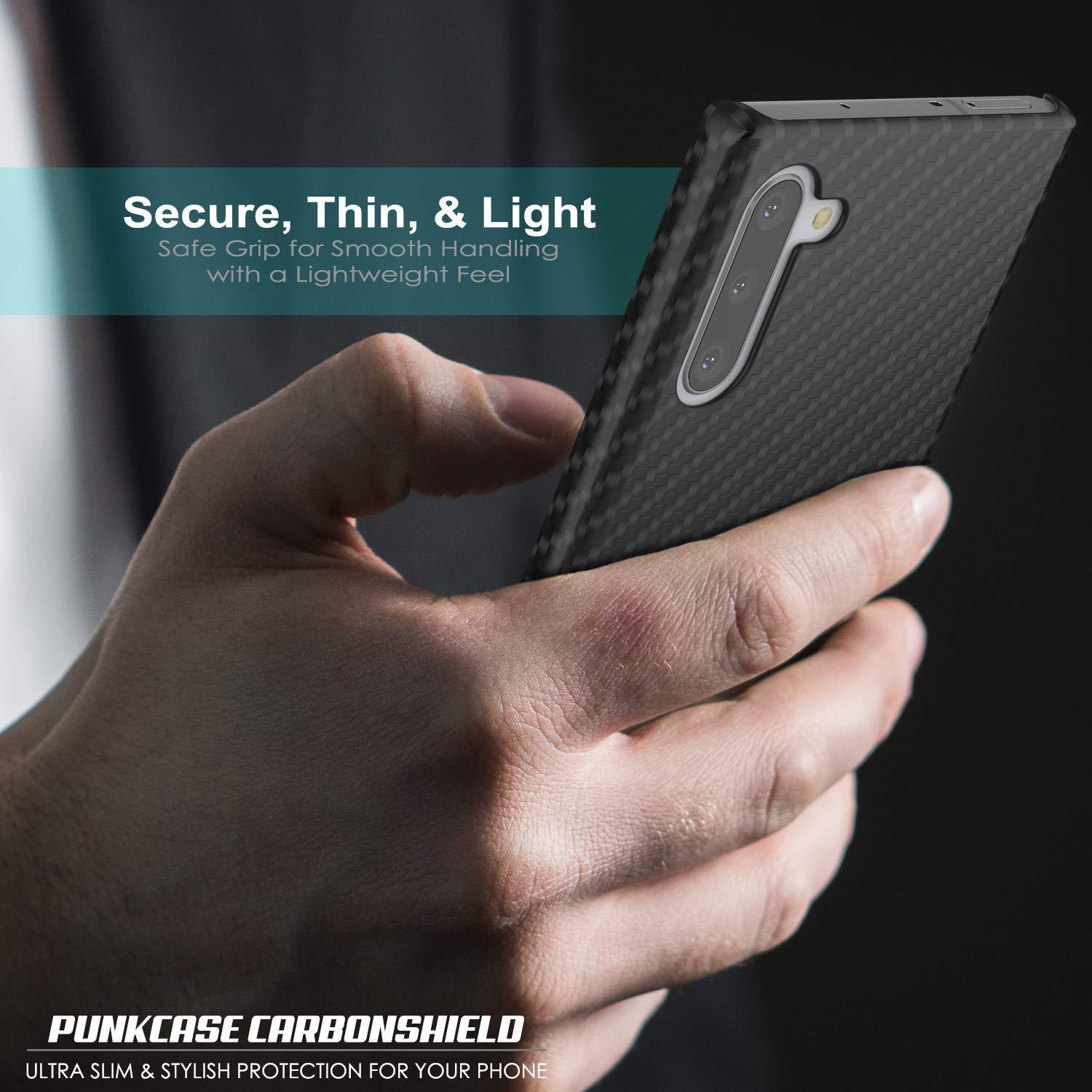 Galaxy Note 10 Case, Punkcase CarbonShield, Heavy Duty & Ultra Thin Cover