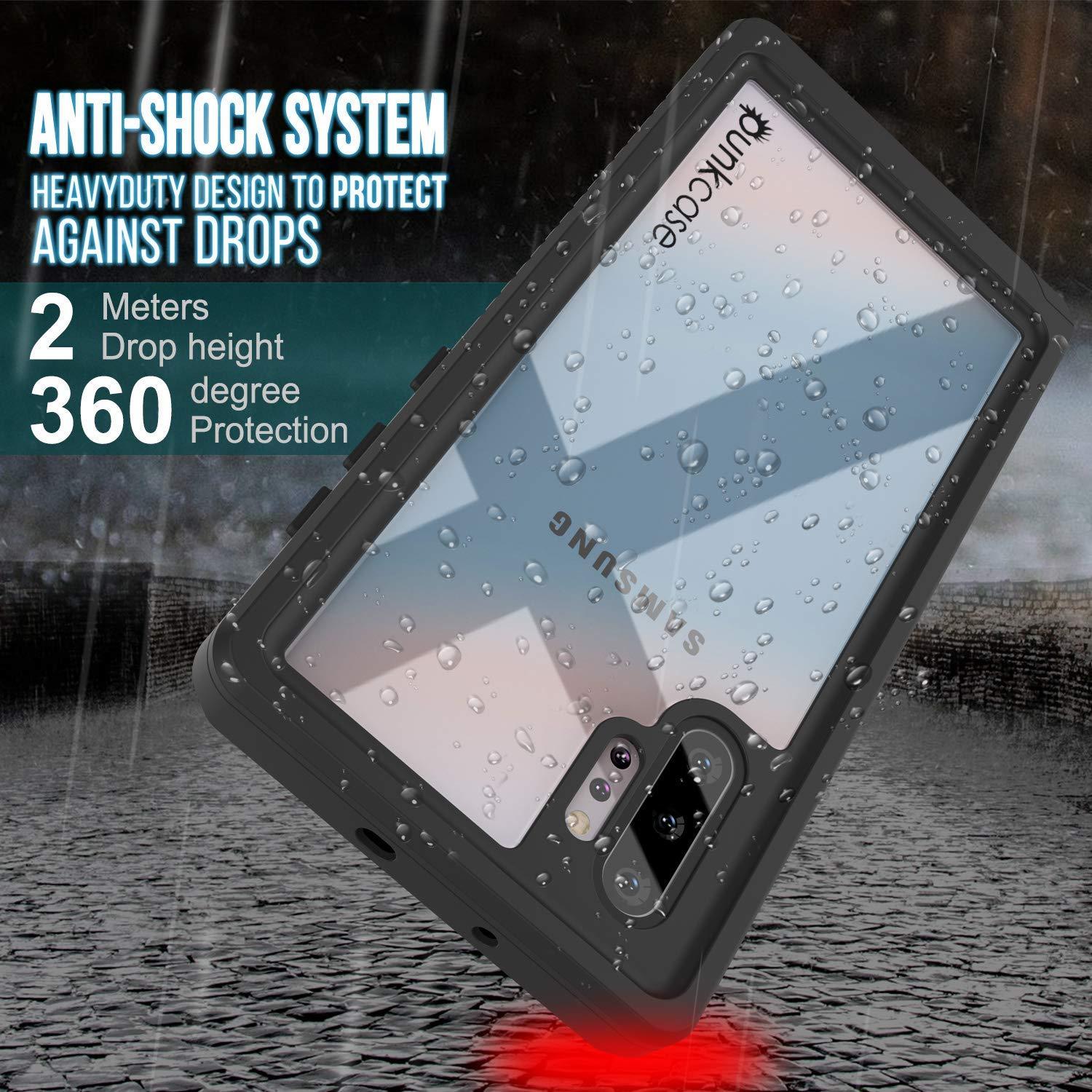 Galaxy Note 10+ Plus Case, Punkcase [Extreme Series] Armor Cover W/ Built In Screen Protector [Red]