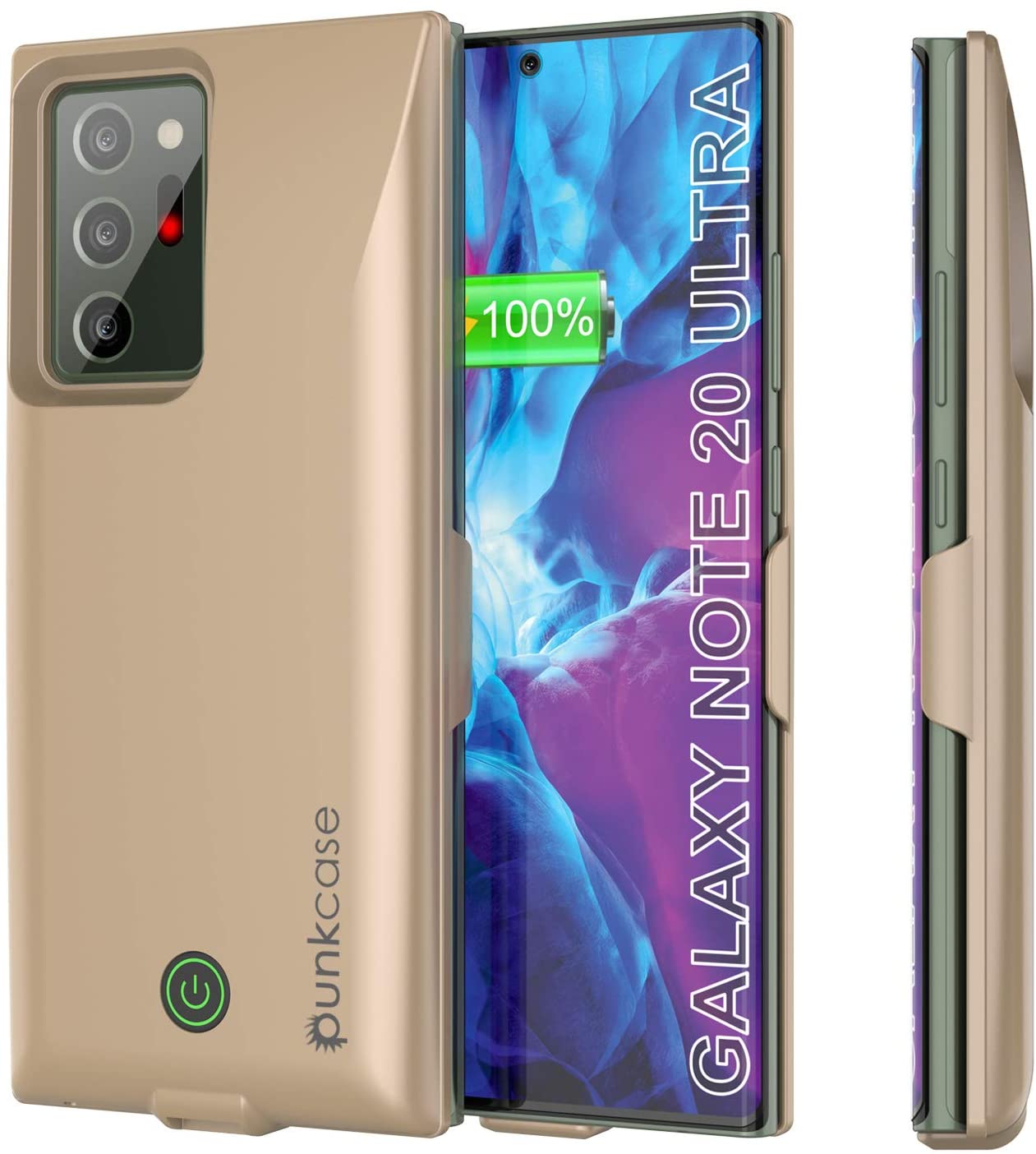 Galaxy Note 20 Ultra 6000mAH Battery Charger PunkJuice 2.0 Slim Case [Gold]
