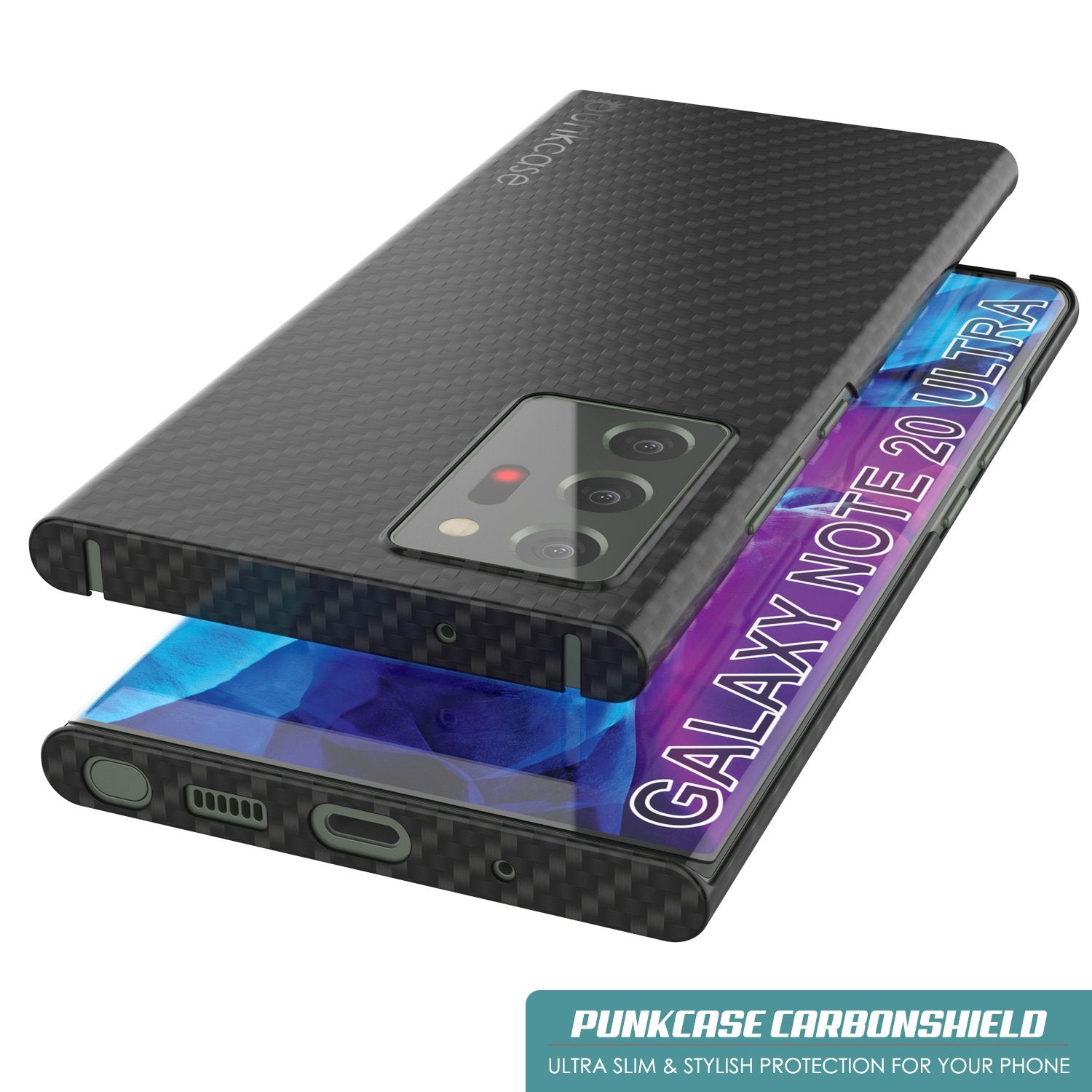 Galaxy Note 20 Ultra Case, Punkcase CarbonShield, Heavy Duty & Ultra Thin Cover