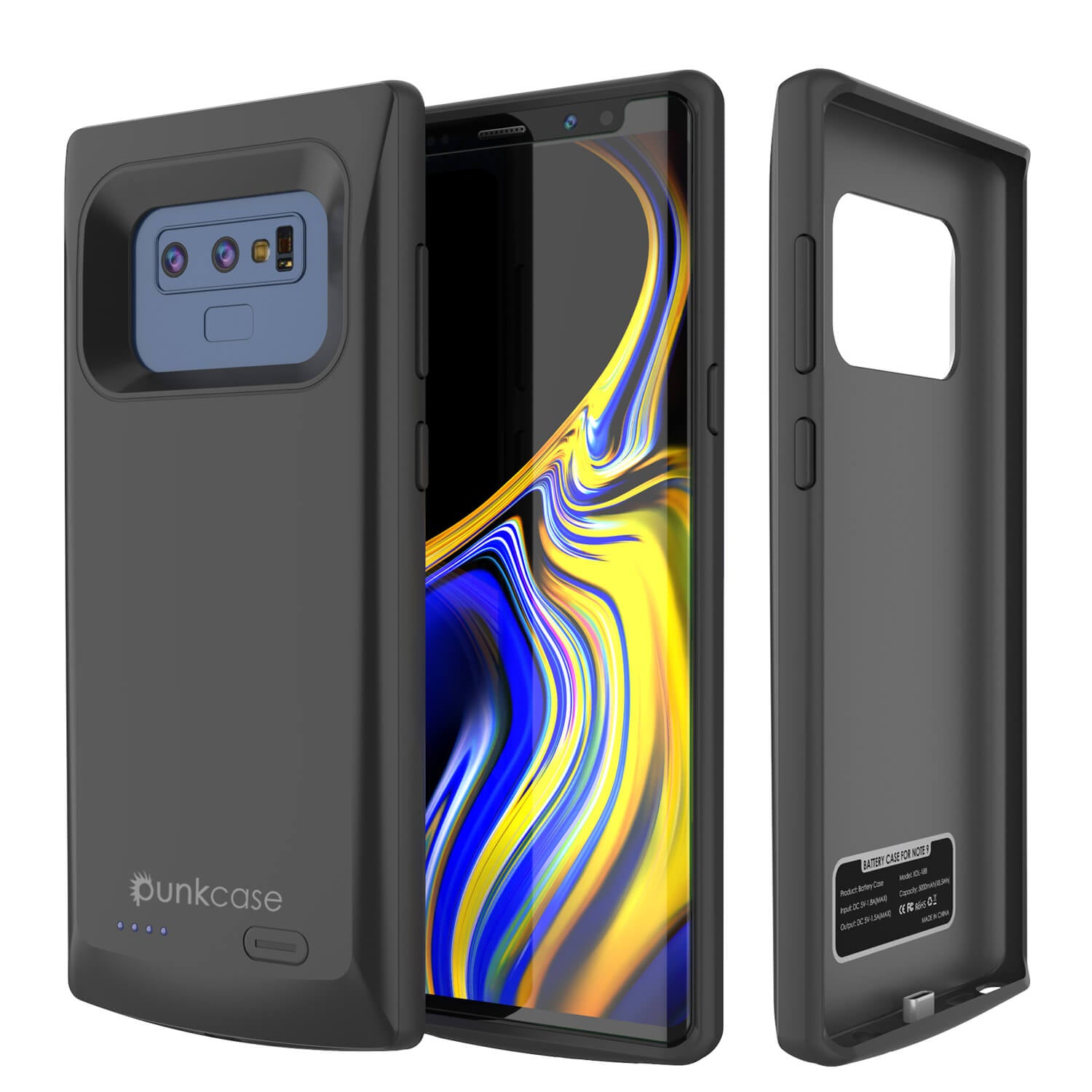 Galaxy Note 9 5000mAH Battery Charger W/ USB Port Slim Case [Black] - PunkCase NZ