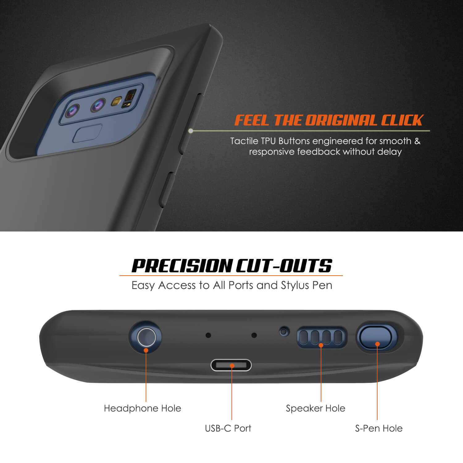 Galaxy Note 9 5000mAH Battery Charger W/ USB Port Slim Case [Black] - PunkCase NZ