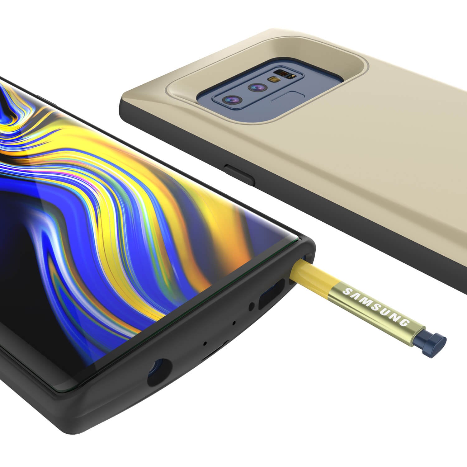 Galaxy Note 9 5000mAH Battery Charger W/ USB Port Slim Case [Gold] - PunkCase NZ