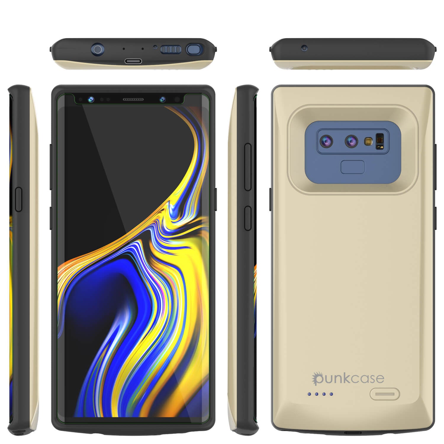 Galaxy Note 9 5000mAH Battery Charger W/ USB Port Slim Case [Gold] - PunkCase NZ