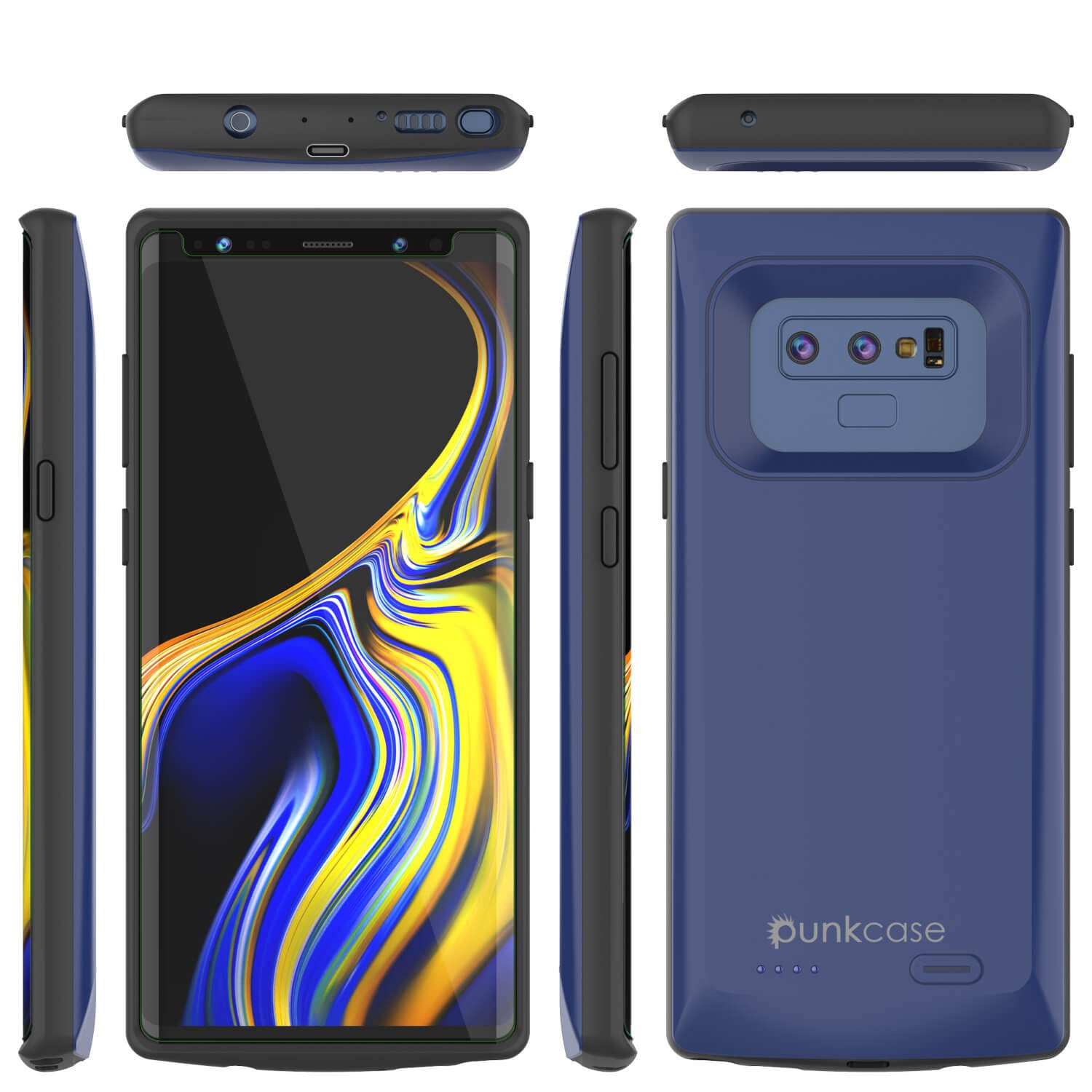 Galaxy Note 9 5000mAH Battery Charger W/ USB Port Slim Case [Navy] - PunkCase NZ