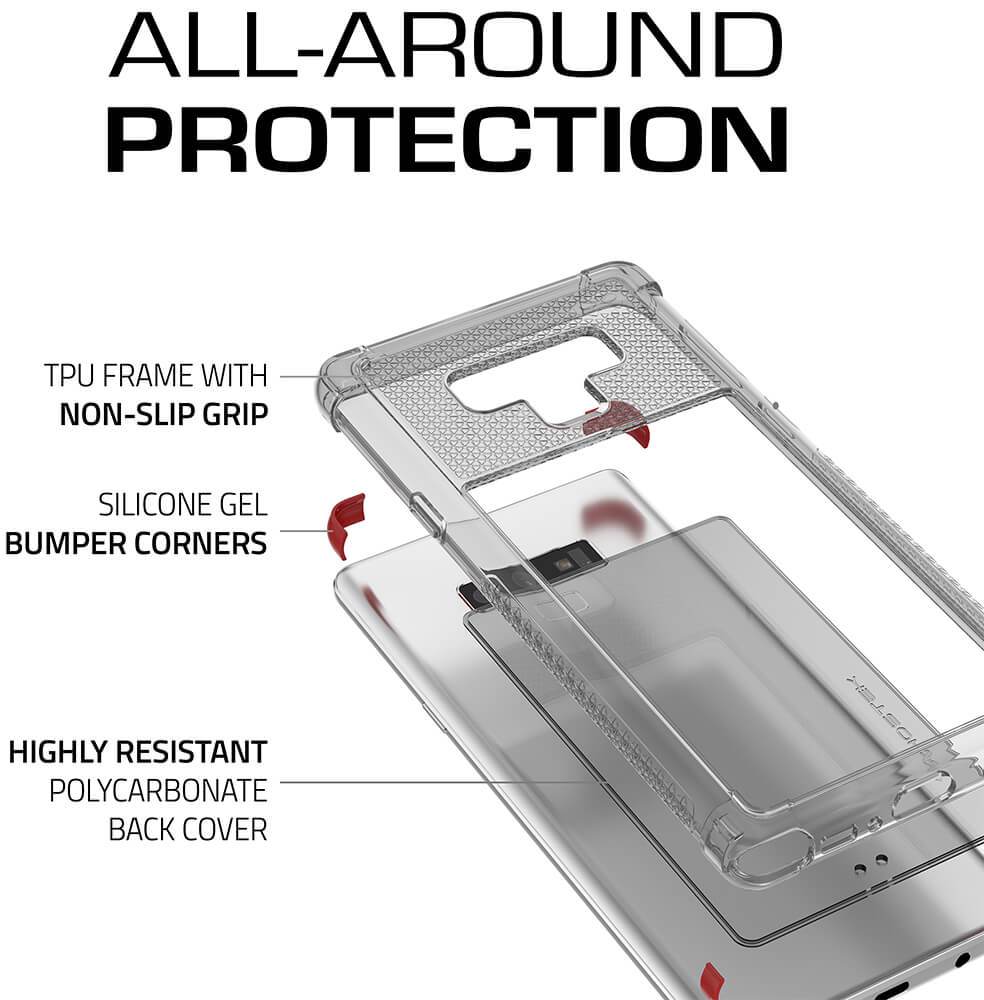 Galaxy Note 9 Case,Ghostek Covert 2 TPU Bumper Frame [Shockproof] | Pink - PunkCase NZ
