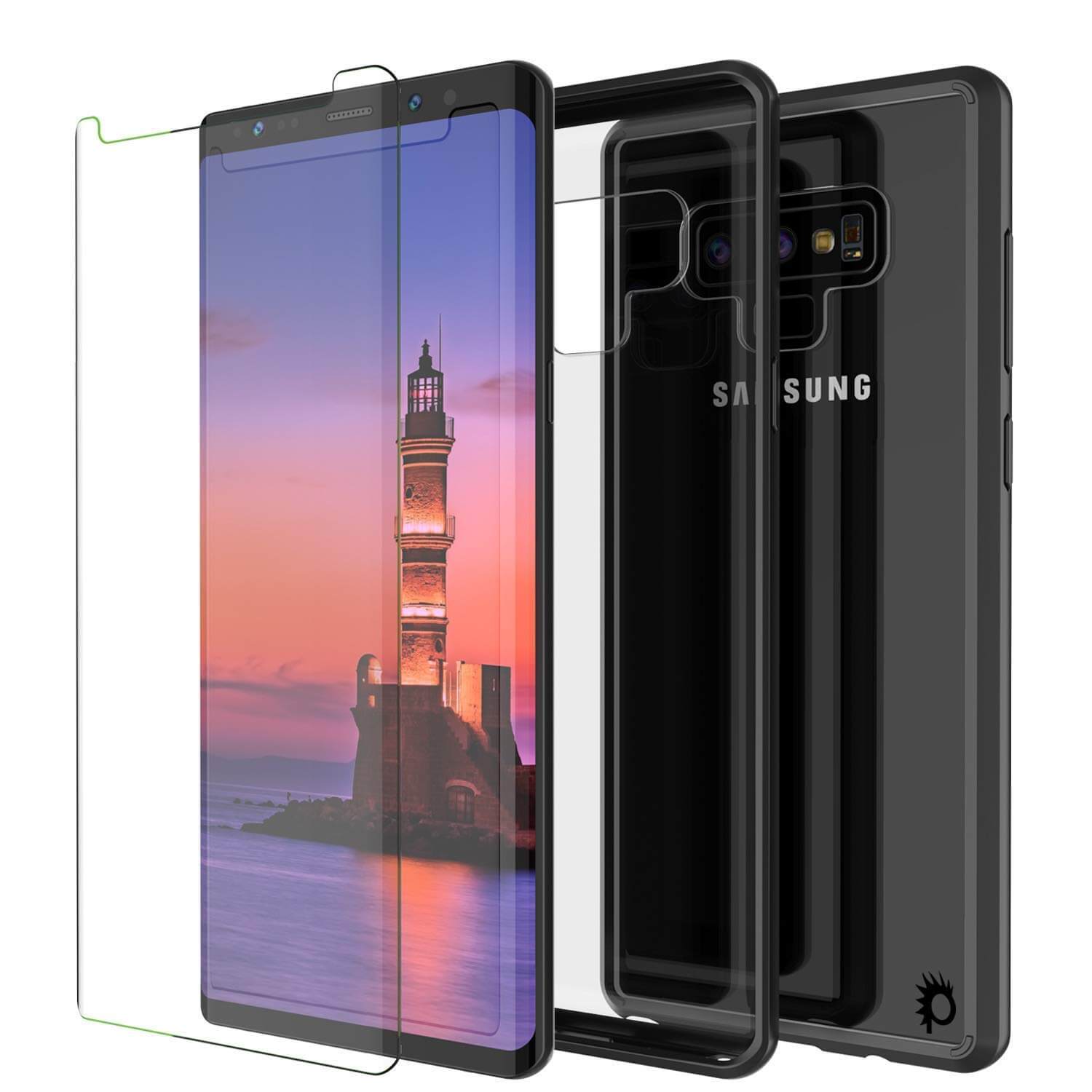 Galaxy Note 9 Case, PUNKcase [LUCID 2.0 Series] [Slim Fit] Armor Cover W/Integrated Anti-Shock System [Black] - PunkCase NZ