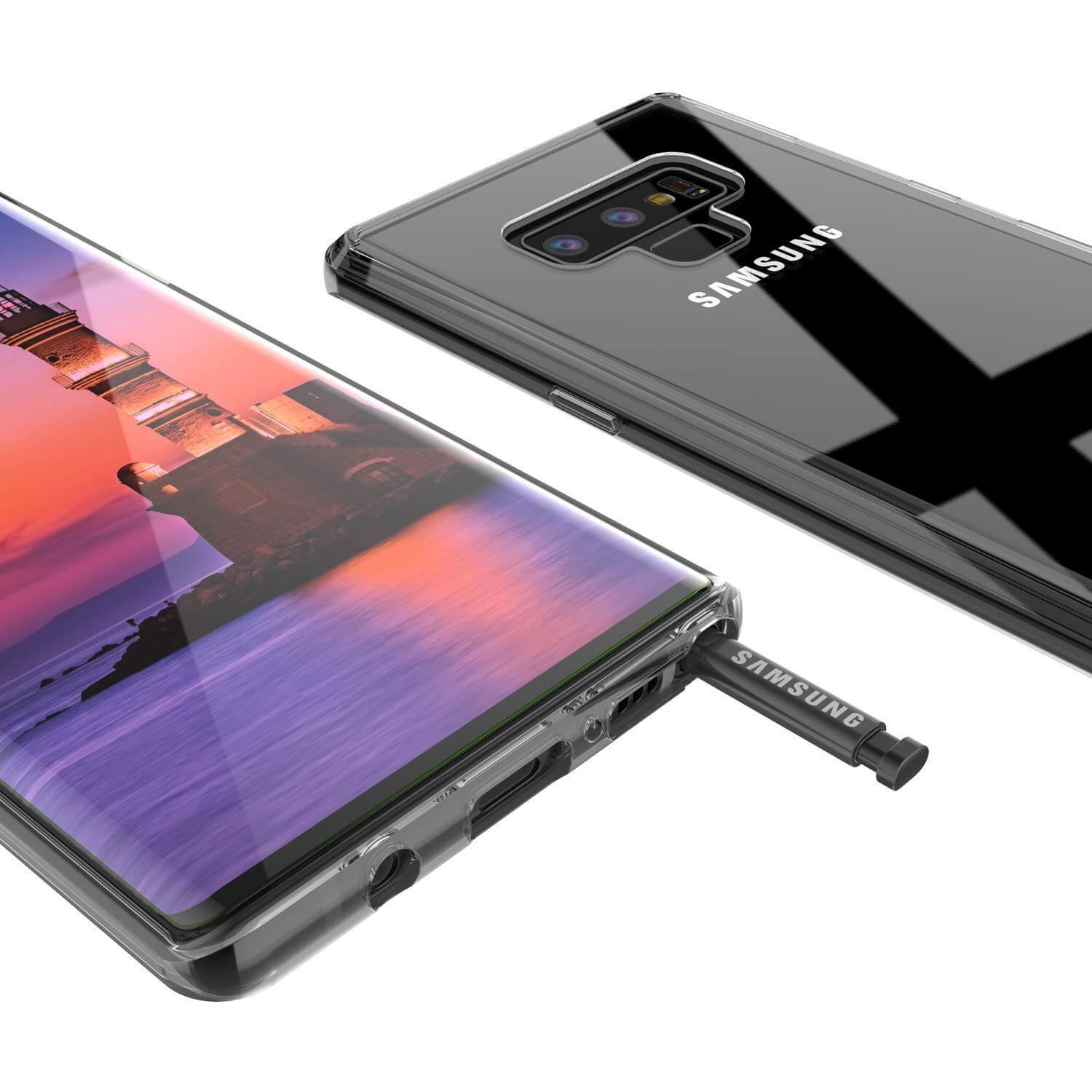 Galaxy Note 9 Case, PUNKcase [LUCID 2.0 Series] [Slim Fit] Armor Cover W/Integrated Anti-Shock System [Crystal Black] - PunkCase NZ