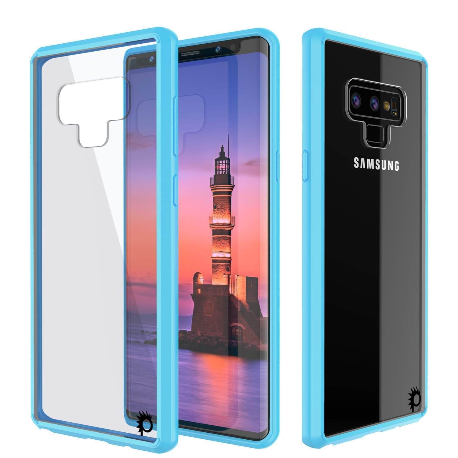 Galaxy Note 10+ Plus Punkcase Lucid-2.0 Series Slim Fit Armor Light Blue Case Cover