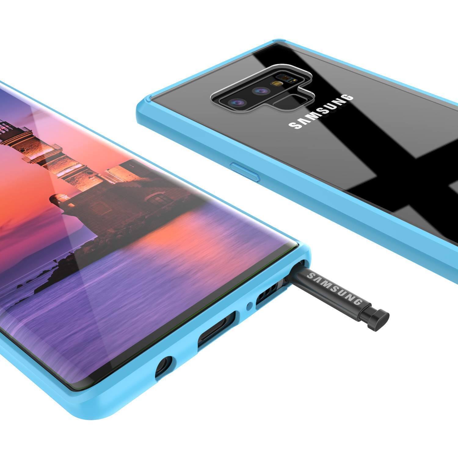 Galaxy Note 10+ Plus Punkcase Lucid-2.0 Series Slim Fit Armor Light Blue Case Cover