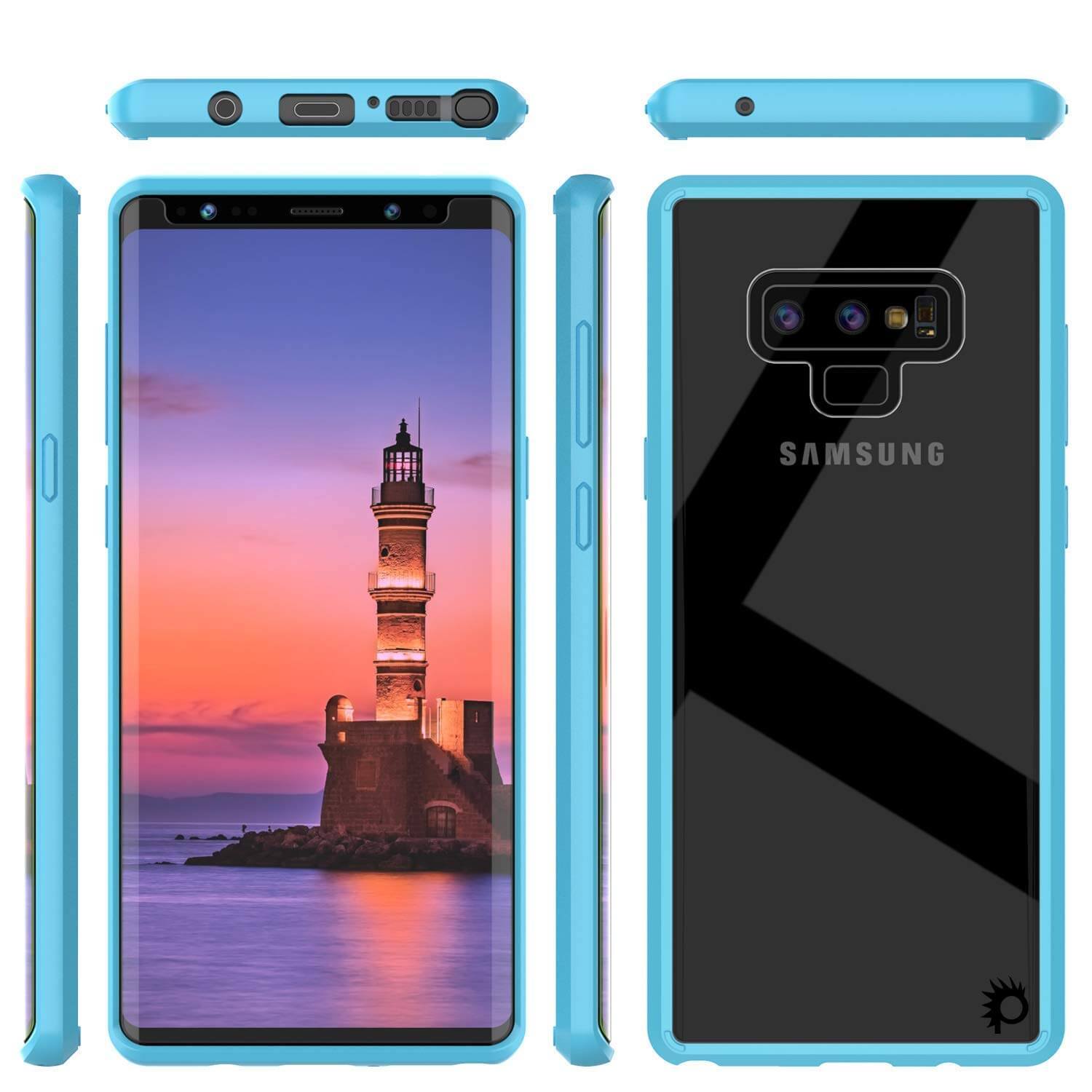 Galaxy Note 9 Case, PUNKcase [LUCID 2.0 Series] [Slim Fit] Armor Cover W/Integrated Anti-Shock System [Light Blue] - PunkCase NZ