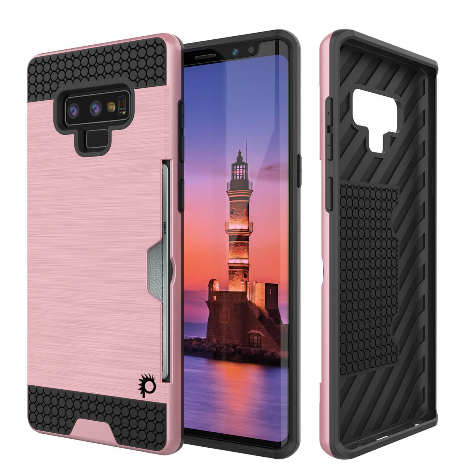 Galaxy Note 9 Case, PUNKcase [SLOT Series] Slim Fit  Samsung Note 9 [Rose Gold]