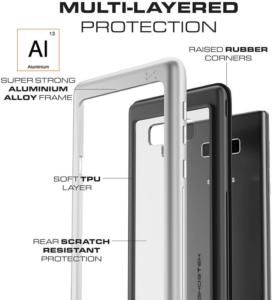 Galaxy Note 9, Ghostek Atomic Slim Case Full Body TPU [Shockproof] | Gold - PunkCase NZ