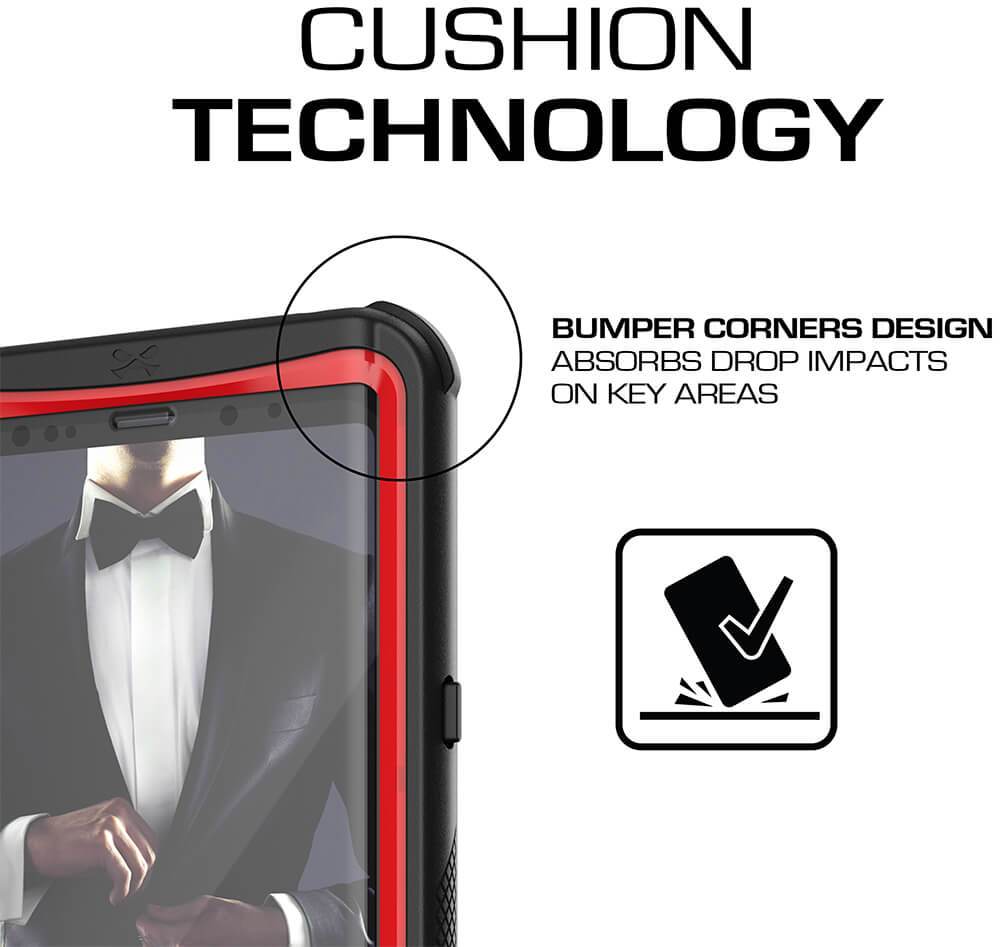 Galaxy Note 9, Ghostek Nautical Waterproof Case Full Body TPU Cover [Shockproof] | Black - PunkCase NZ