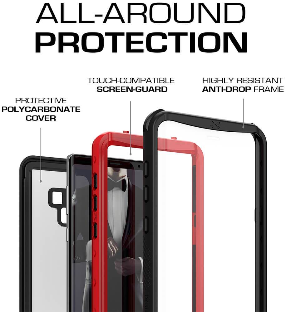 Galaxy Note 9, Ghostek Nautical Waterproof Case Full Body TPU Cover [Shockproof] | White - PunkCase NZ