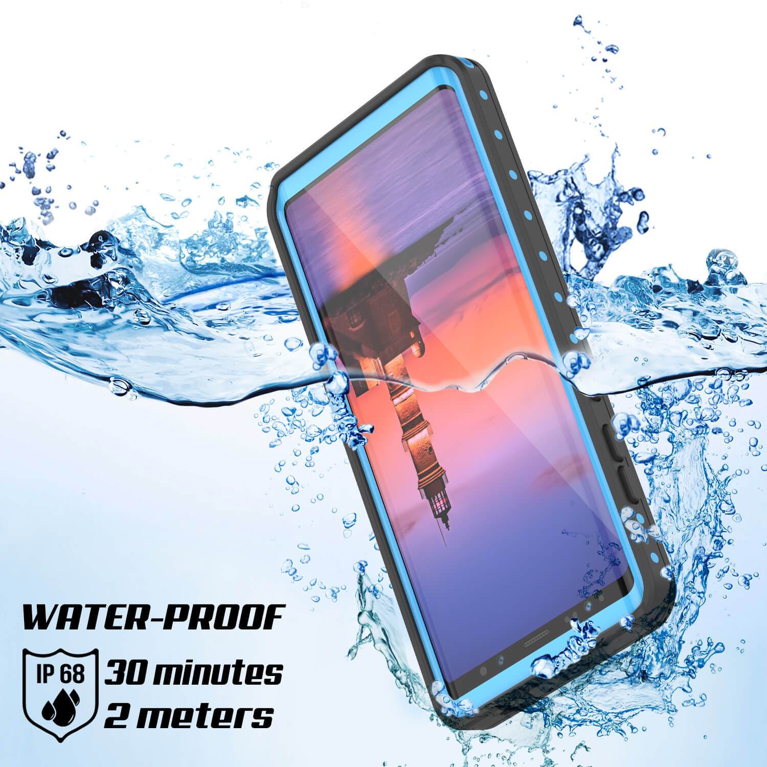 Galaxy Note 9 Waterproof Case PunkCase StudStar Light Blue Thin 6.6ft Underwater ShockProof - PunkCase NZ