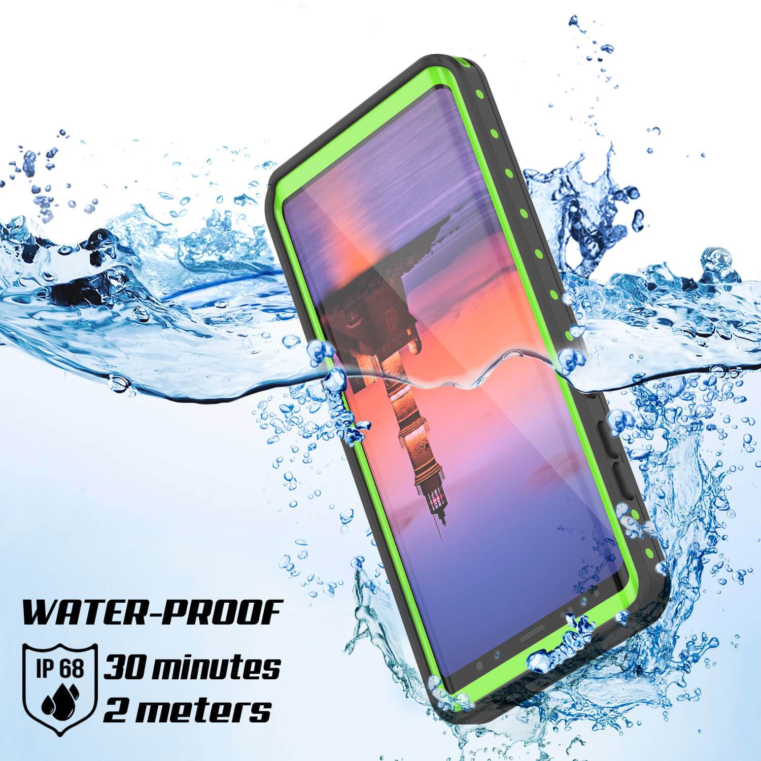 Galaxy Note 9 Waterproof Case PunkCase StudStar Light Green Thin 6.6ft Underwater ShockProof - PunkCase NZ