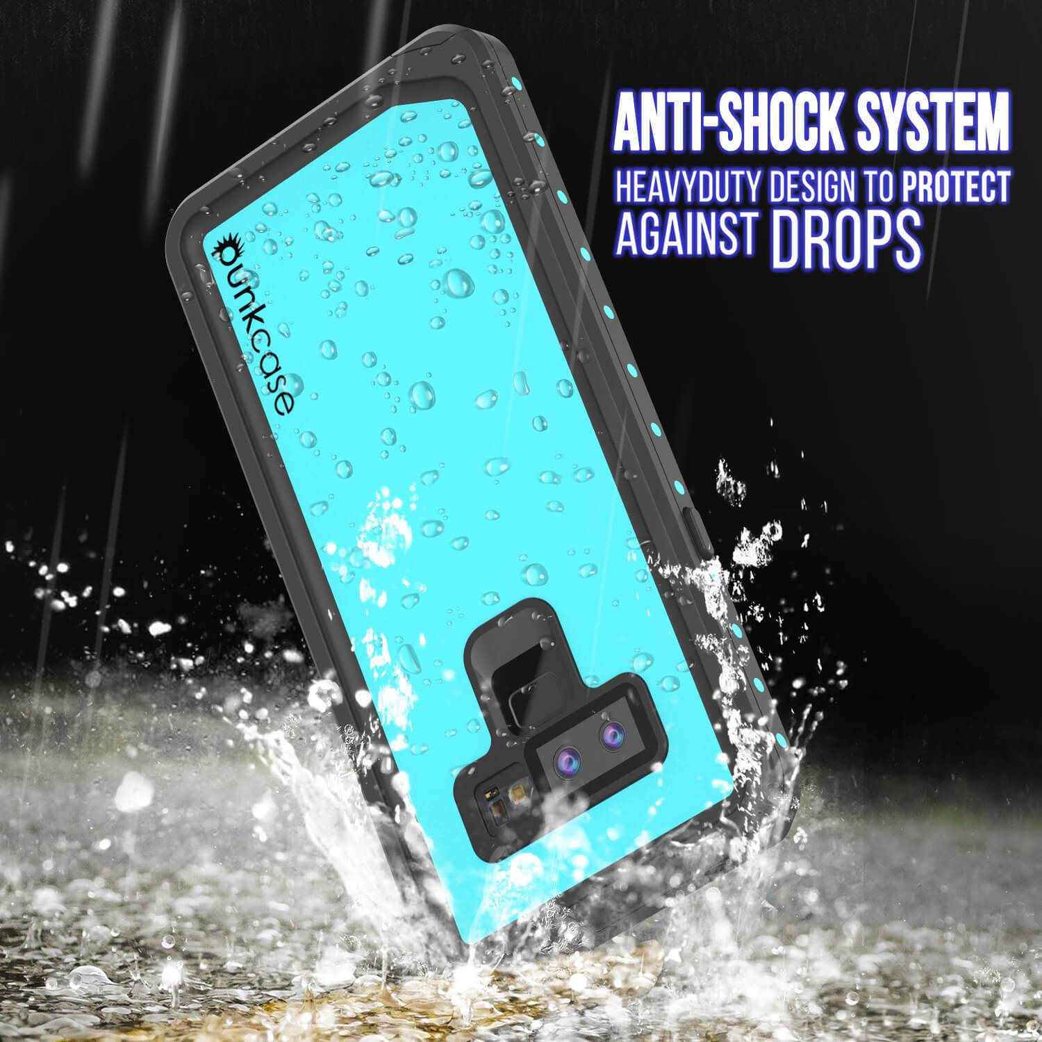 Galaxy Note 9 Waterproof Case PunkCase StudStar Teal Thin 6.6ft Underwater Shock/Snow Proof - PunkCase NZ