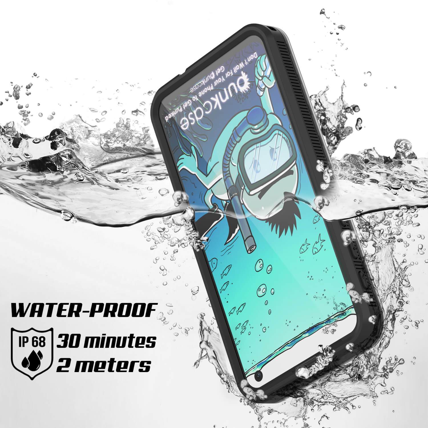 Galaxy S10e Waterproof Case PunkCase StudStar Black Thin 6.6ft Underwater IP68 Shock/Snow Proof