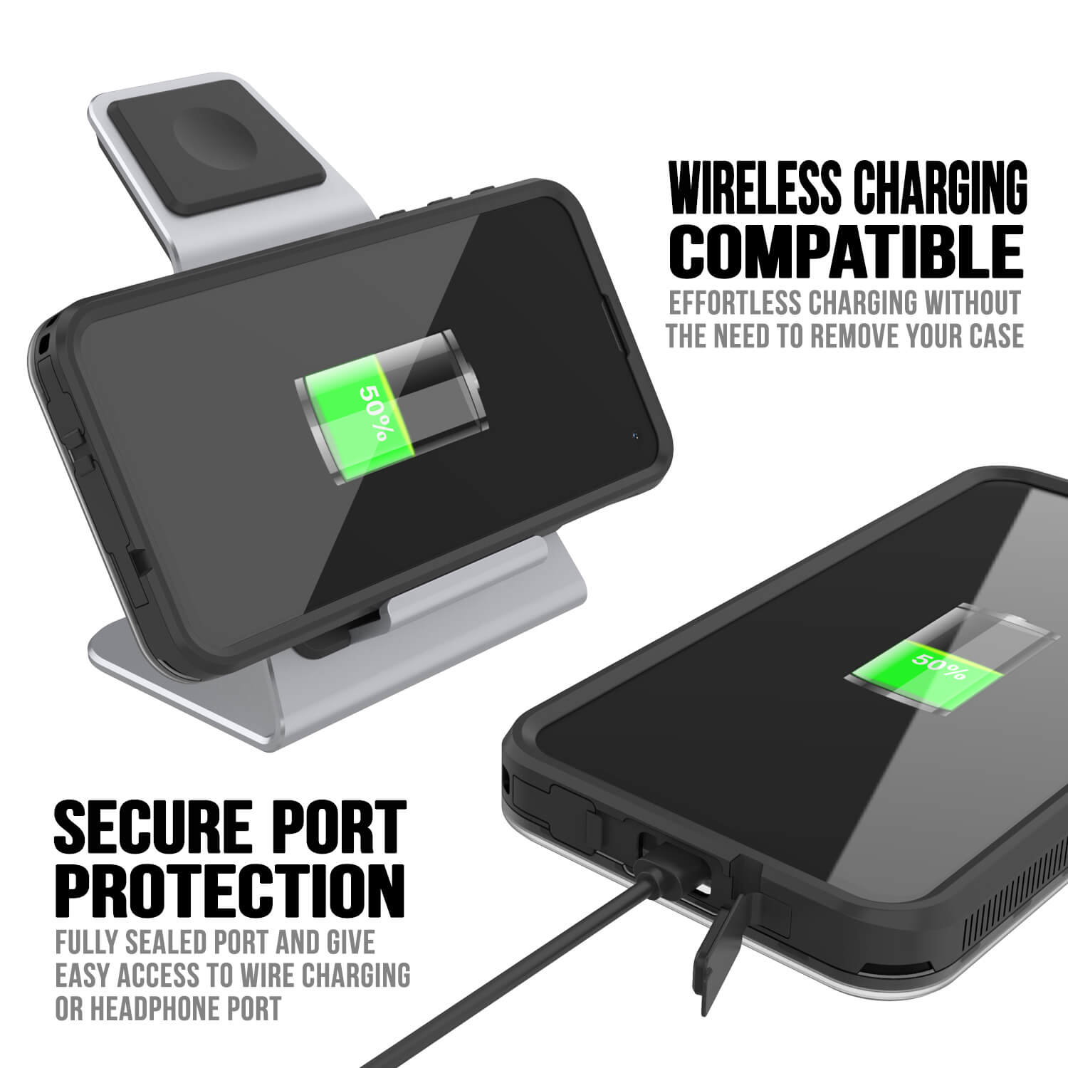 Galaxy S10e Waterproof Case PunkCase StudStar Black Thin 6.6ft Underwater IP68 Shock/Snow Proof