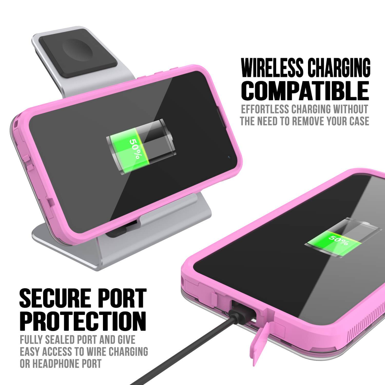 Galaxy S10e Waterproof Case PunkCase StudStar Pink Thin 6.6ft Underwater IP68 Shock/Snow Proof