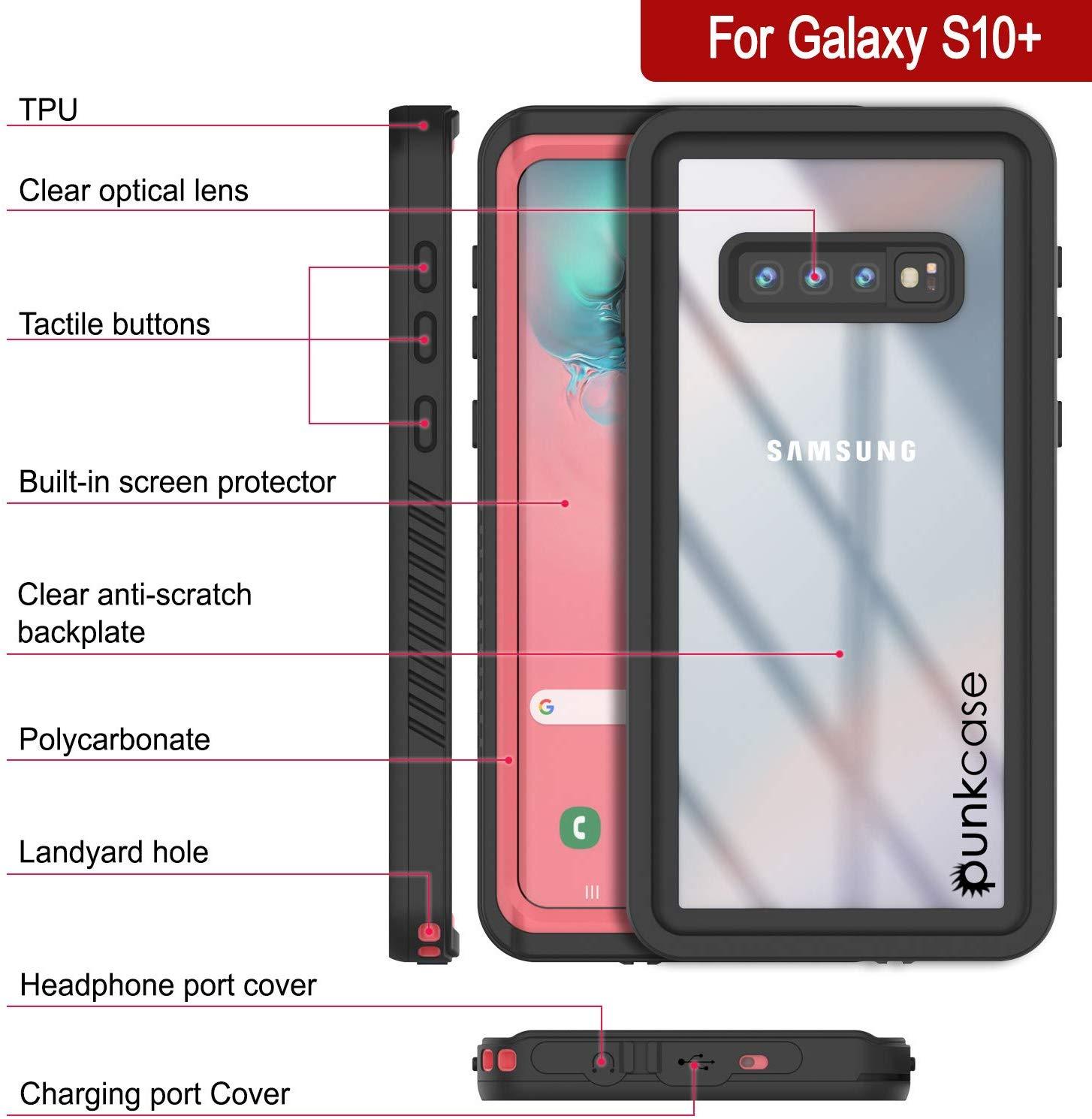 Galaxy S10e Water/Shock/Snowproof Slim Screen Protector Case [Pink]