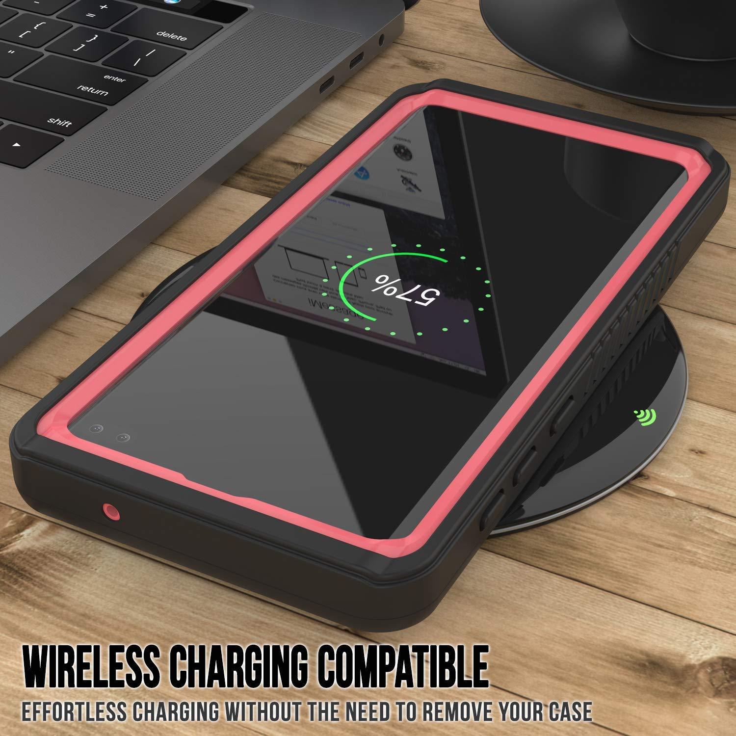 Galaxy S10e Water/Shock/Snowproof Slim Screen Protector Case [Pink]