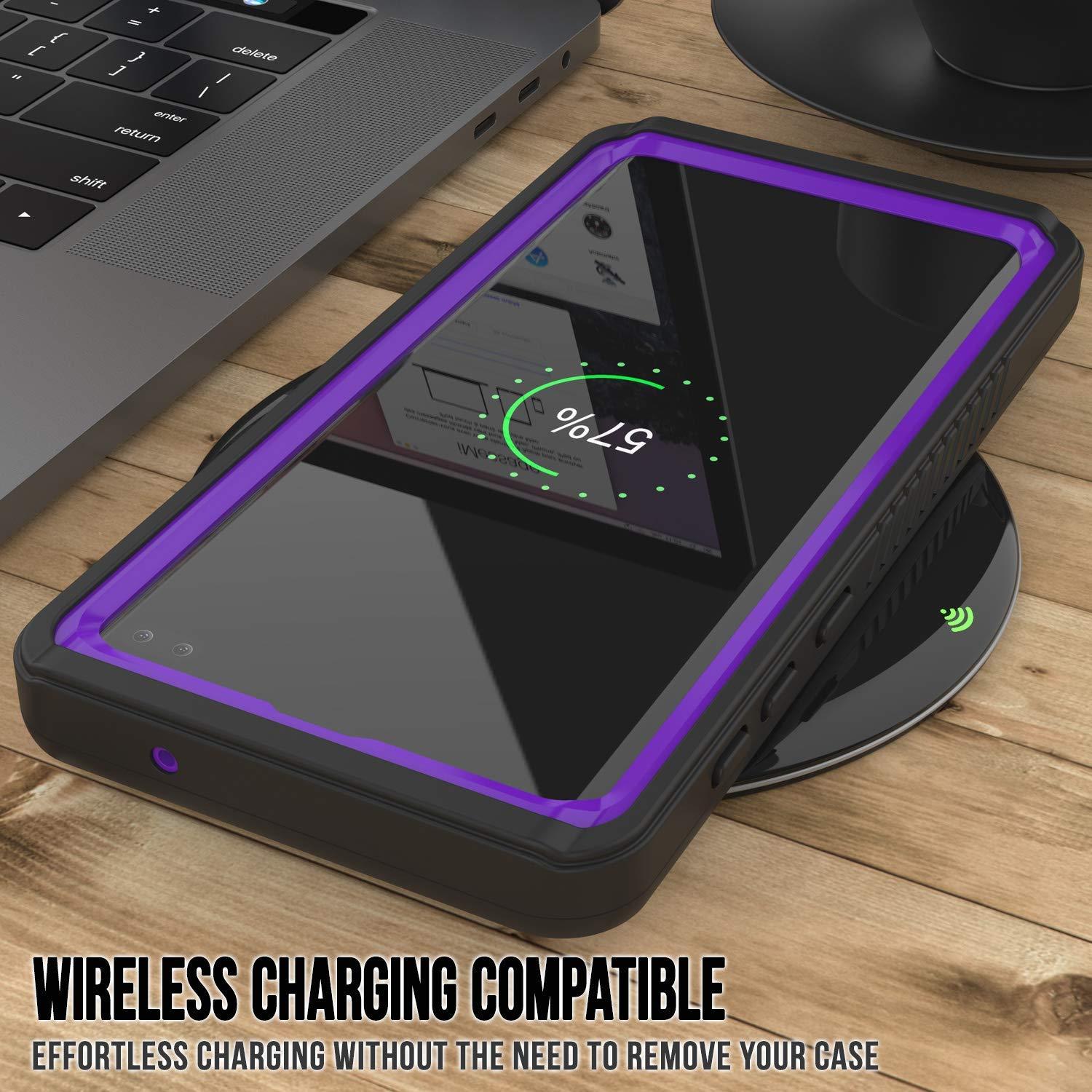 Galaxy S10e Water/Shockproof Slim Screen Protector Case [Purple]