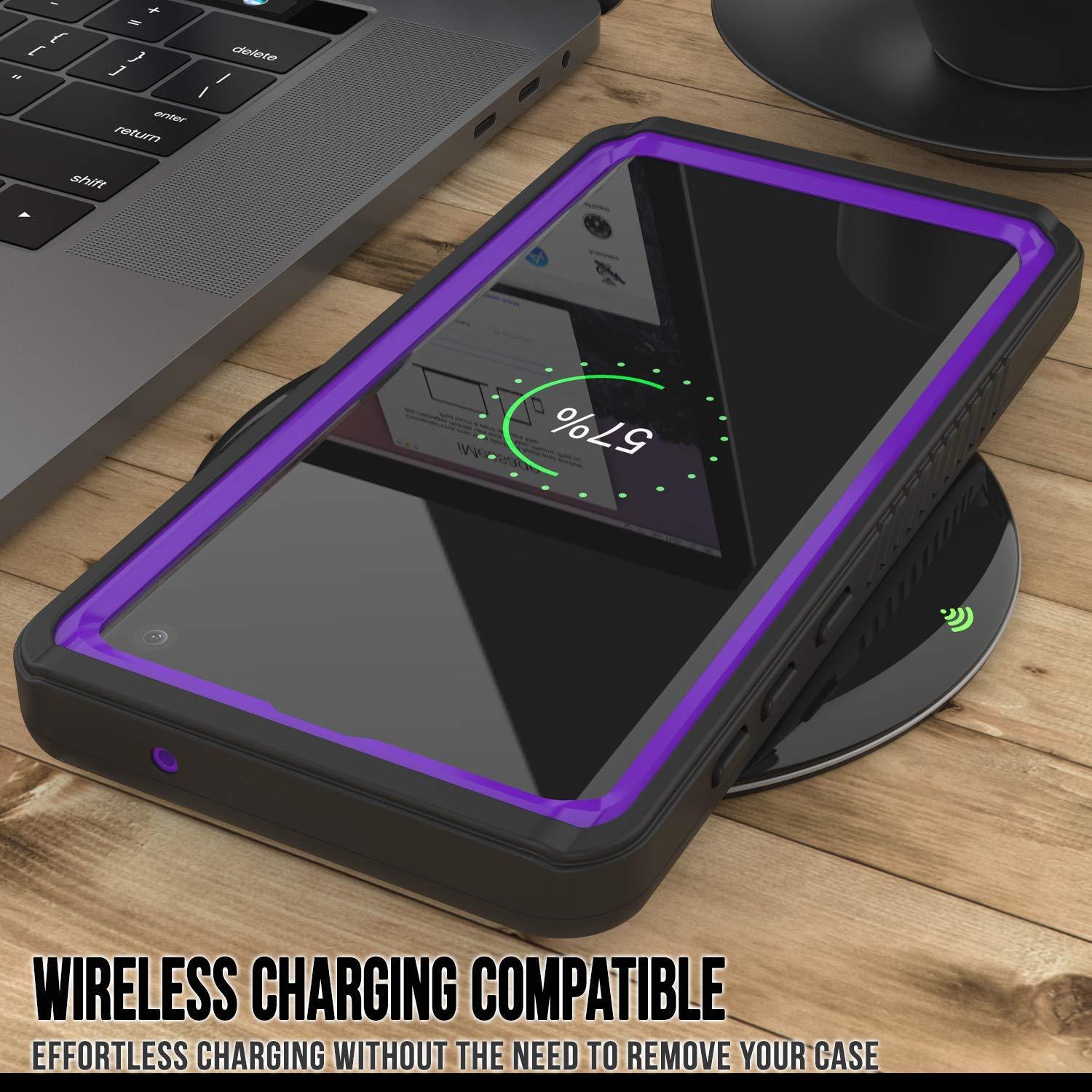 Galaxy S10+ Plus Water/Shockproof Slim Screen Protector Case [Purple]