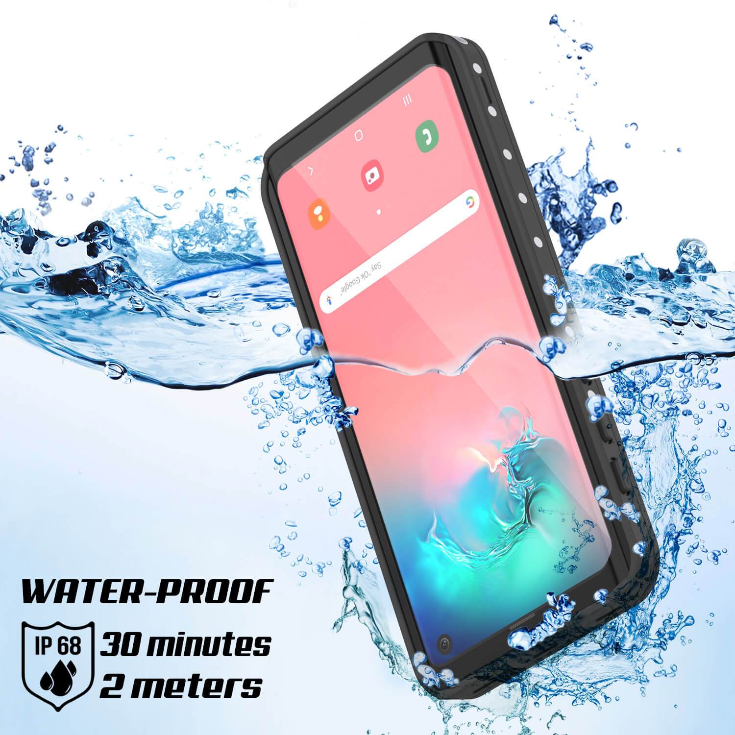 Galaxy S10 Waterproof Case, Punkcase StudStar White Thin 6.6ft Underwater IP68 Shock/Snow Proof