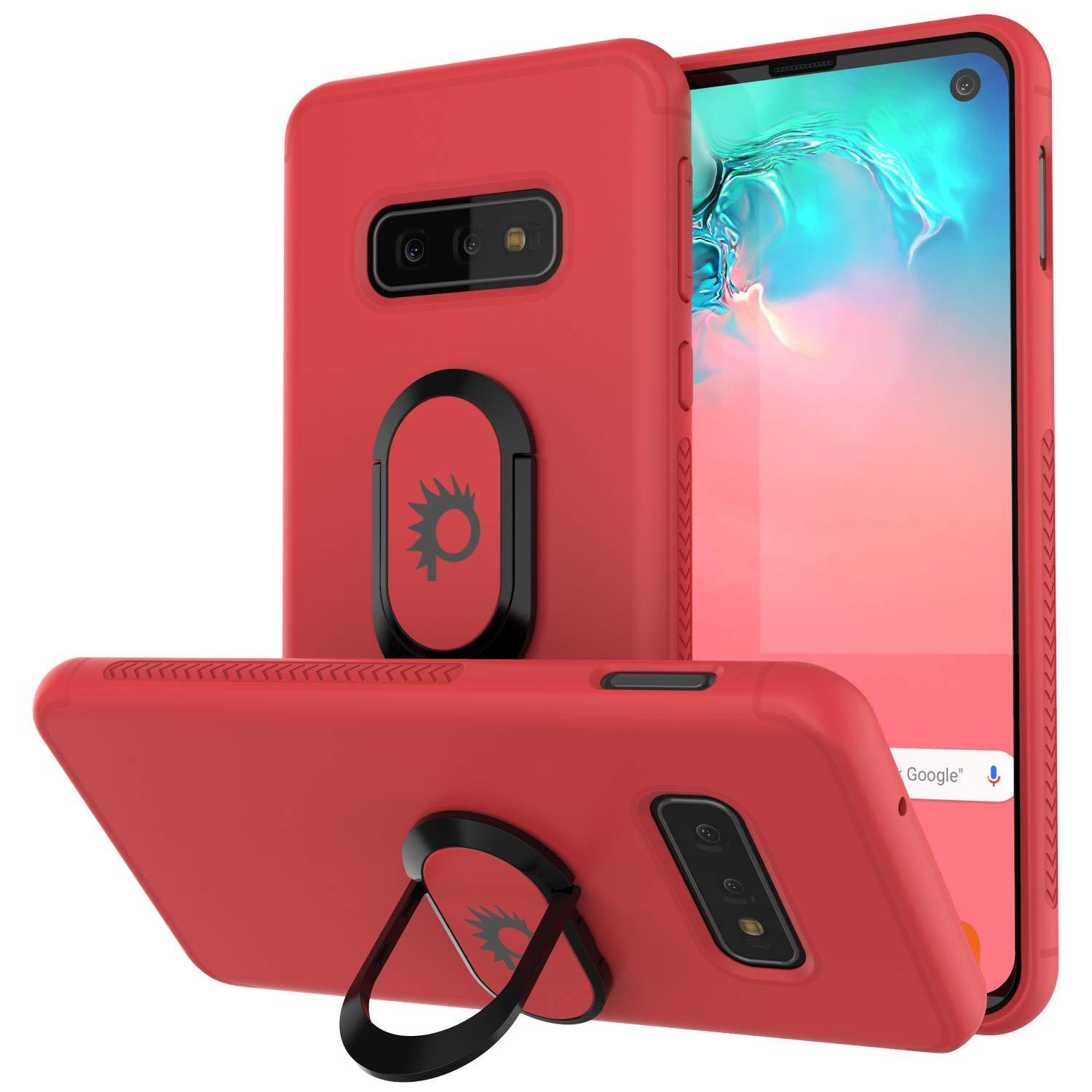 Galaxy S10e Case, Punkcase Magnetix Protective TPU Cover W/ Kickstand, Sceen Protector[Red]