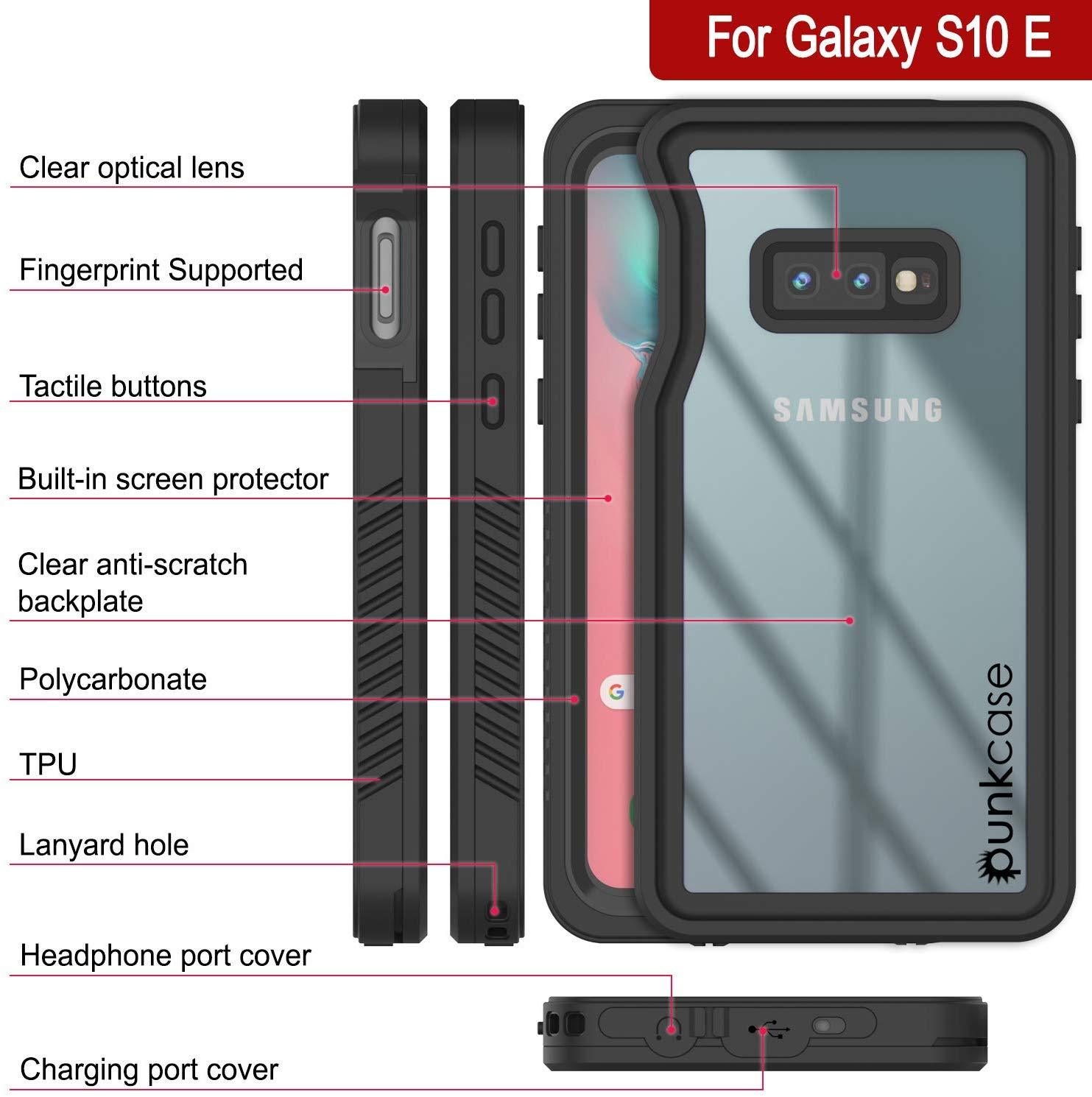 Galaxy S10 Water/Shockproof With Screen Protector Case [Black]