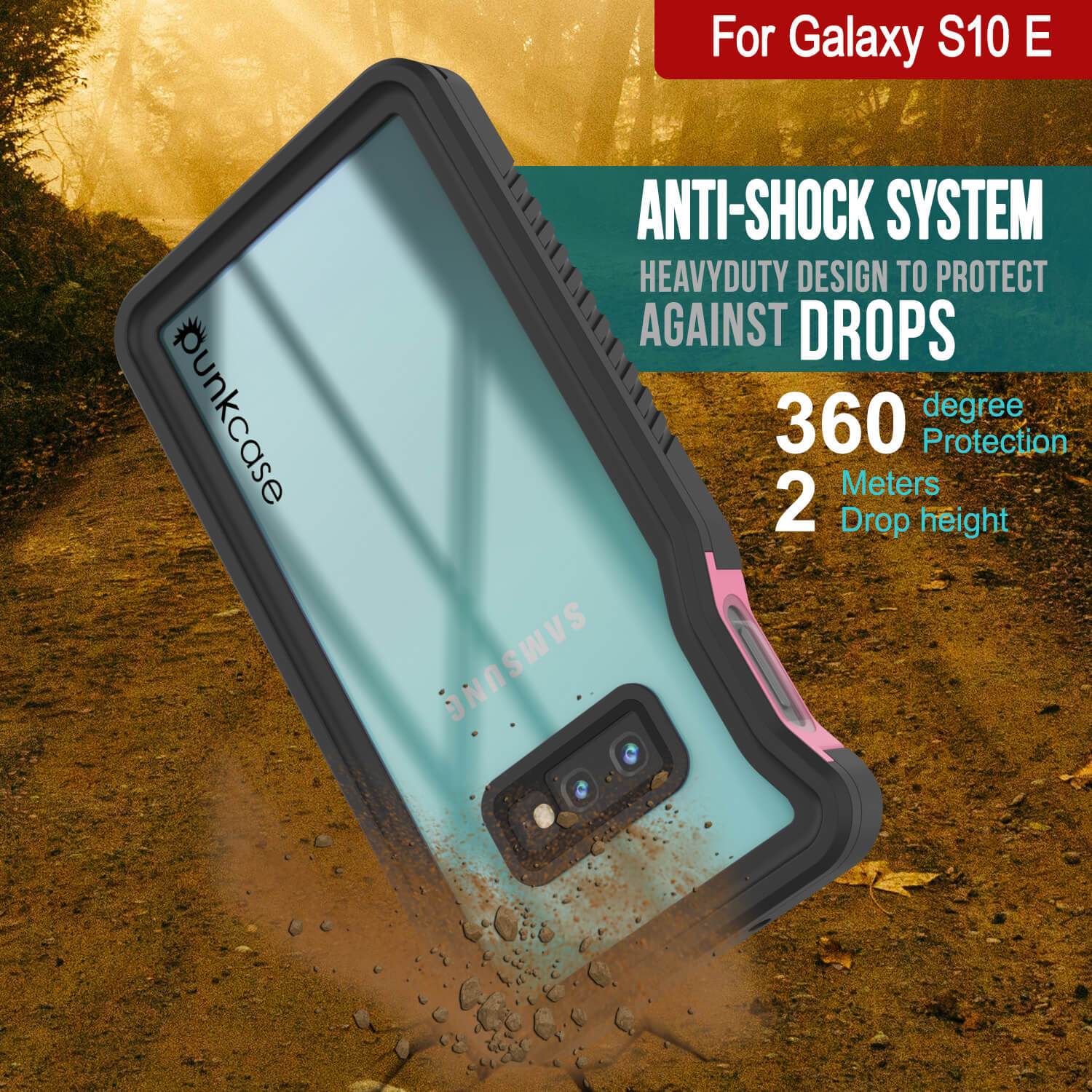 Galaxy S10 Water/Shock/Snowproof Slim Screen Protector Case [Pink]