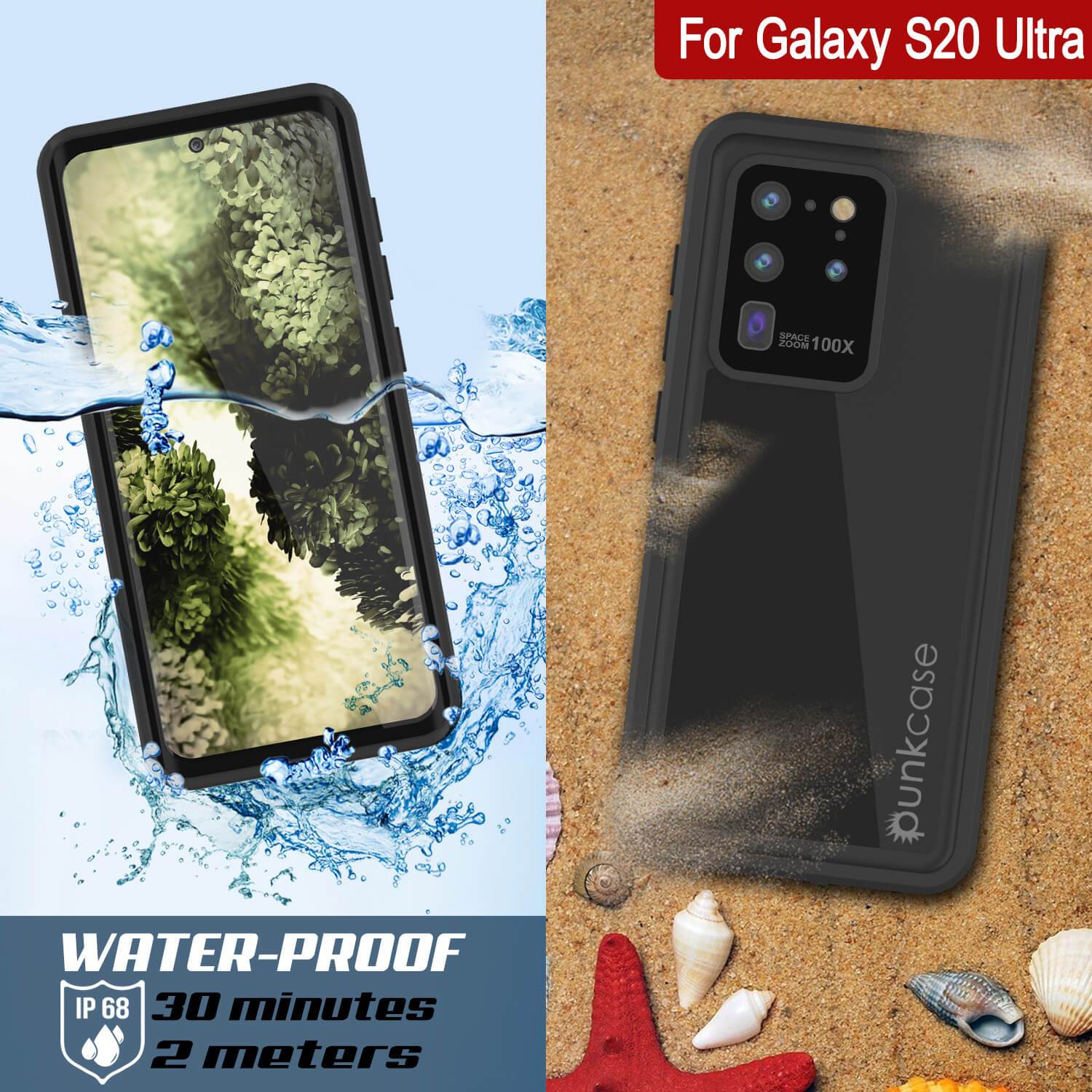 Galaxy S20 Ultra Waterproof Case PunkCase StudStar Teal Thin 6.6ft Underwater IP68 Shock/Snow Proof