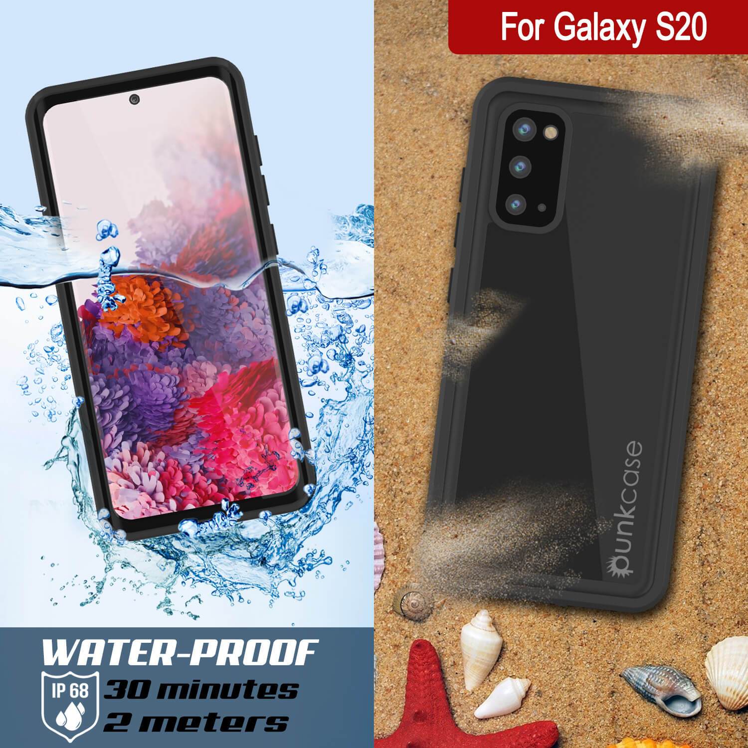 Galaxy S20 Waterproof Case PunkCase StudStar Purple Thin 6.6ft Underwater IP68 Shock/Snow Proof