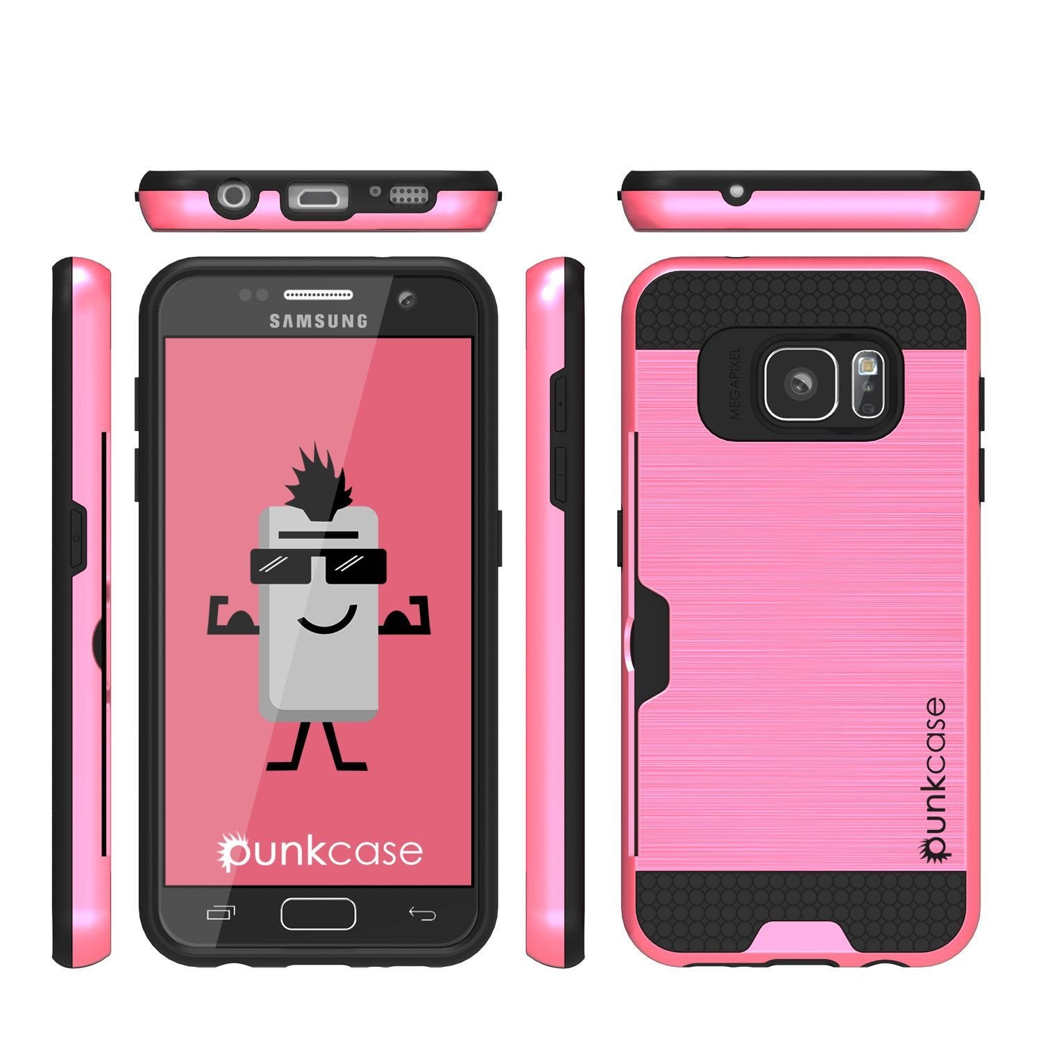Galaxy s7 EDGE Case PunkCase SLOT Pink Series Slim Armor Soft Cover Case - PunkCase NZ