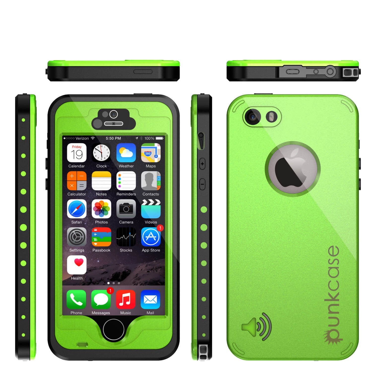 iPhone 5S/5 Waterproof Case, PunkCase StudStar Light Green Case Water/ShockProof | Lifetime Warranty - PunkCase NZ