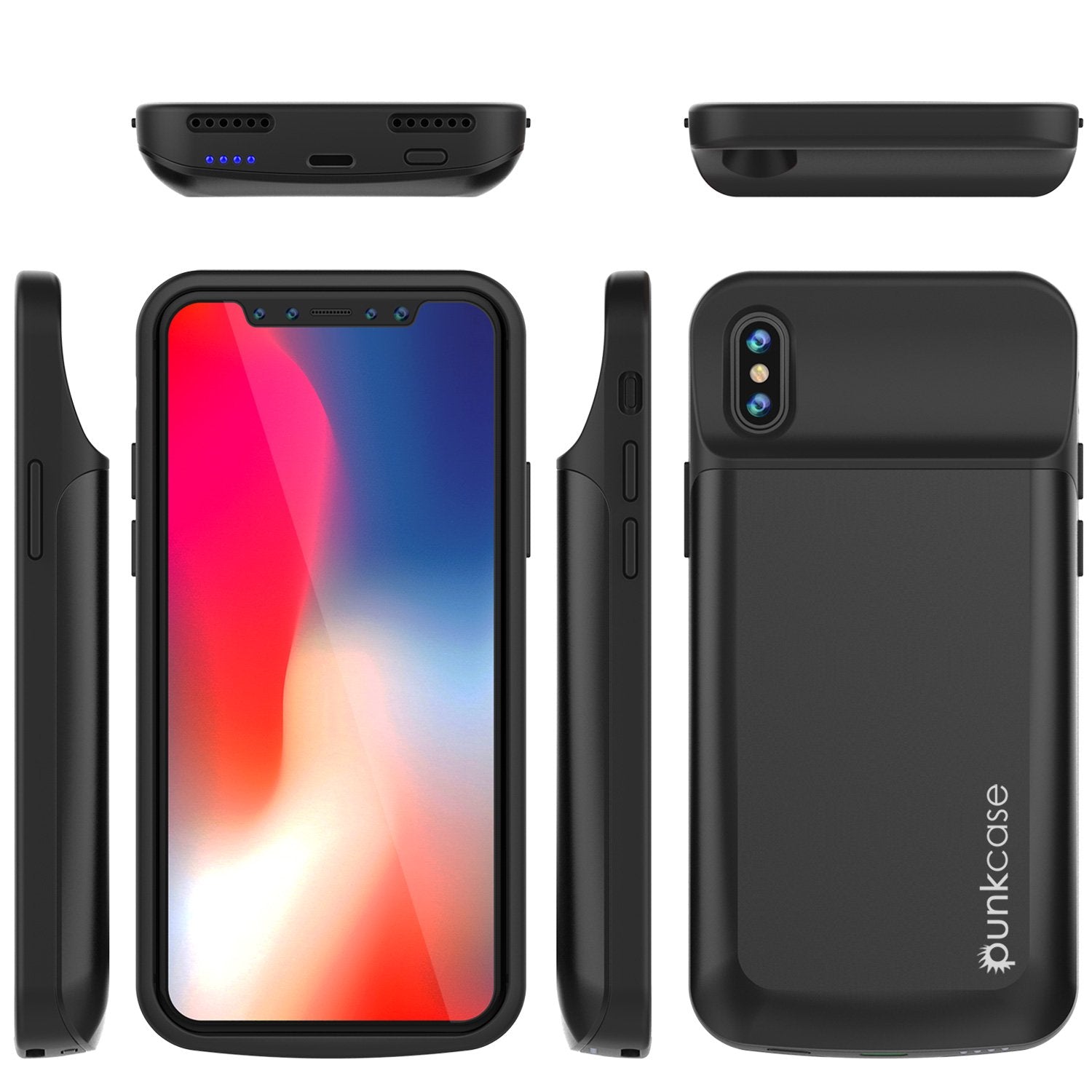 iPhone X Battery Case, PunkJuice 5000mAH Fast Charging Power Bank W/ Screen Protector | [Black] - PunkCase NZ