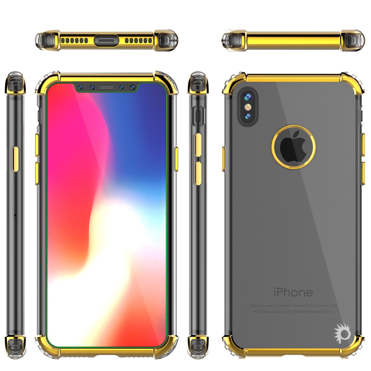 iPhone X Case, Punkcase [BLAZE SERIES] Protective Cover W/ PunkShield Screen Protector [Shockproof] [Slim Fit] for Apple iPhone 10 [Gold] - PunkCase NZ