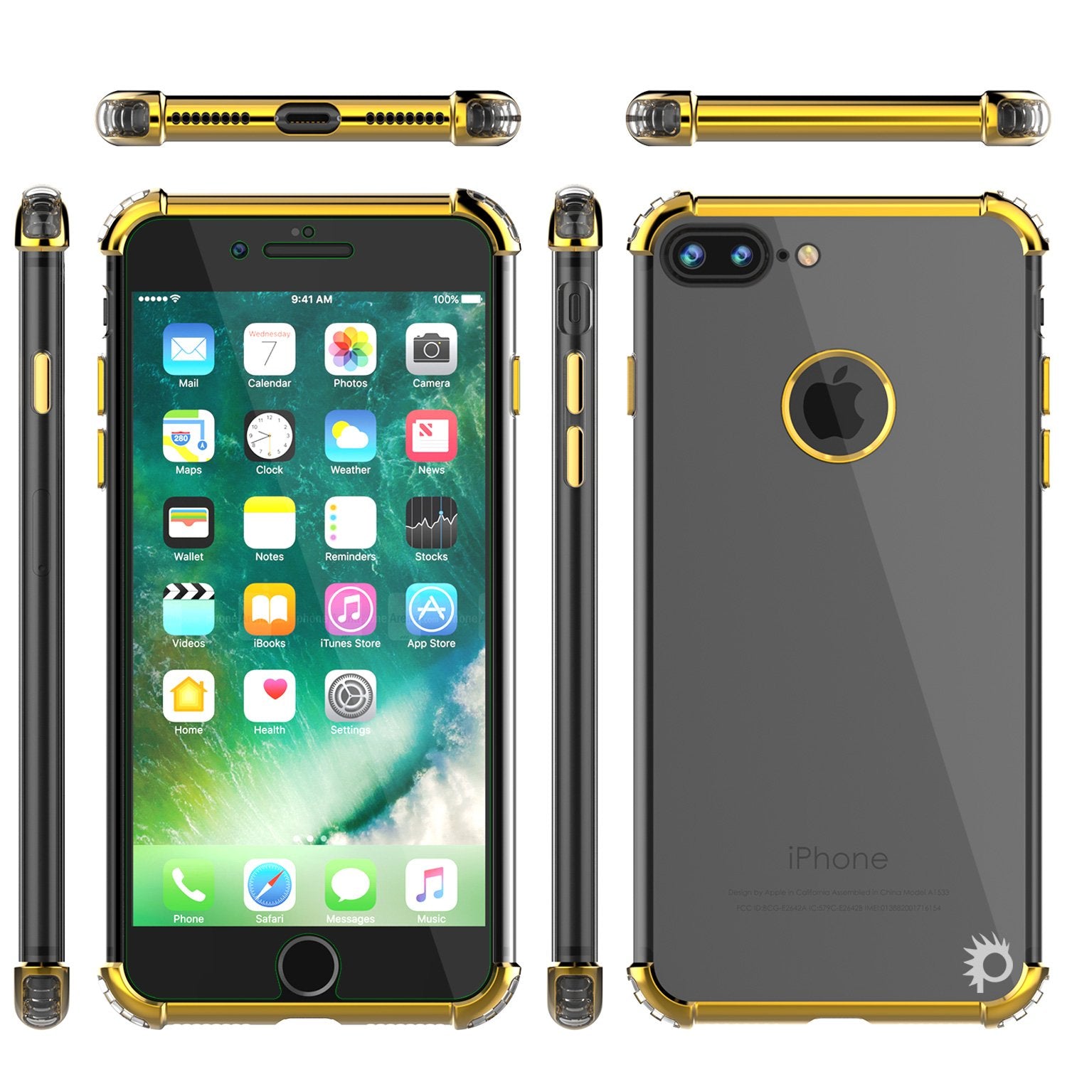 iPhone 8 PLUS Case, Punkcase [BLAZE SERIES] Protective Cover W/ PunkShield Screen Protector [Shockproof] [Slim Fit] for Apple iPhone 7/8/6/6s PLUS [Gold] - PunkCase NZ