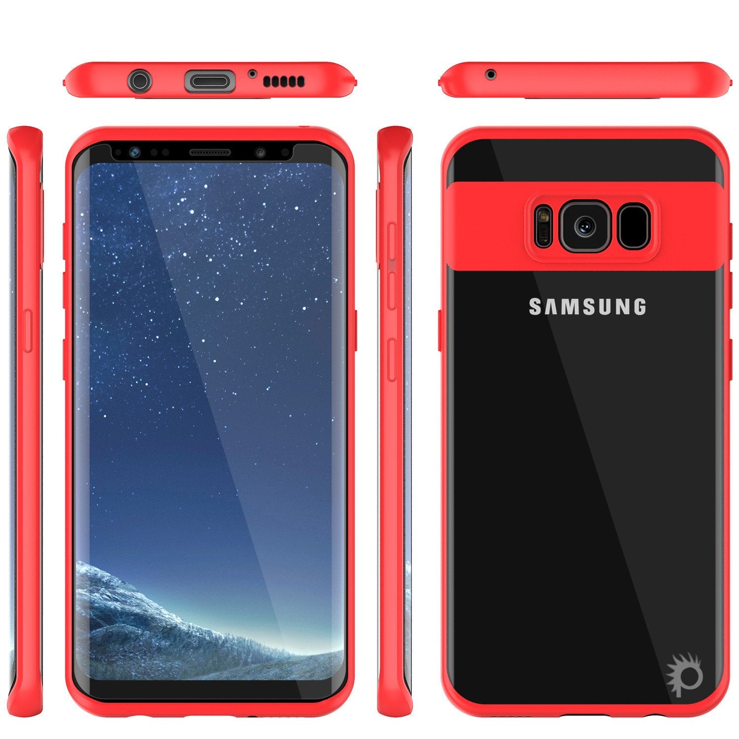 Galaxy S8 Plus Case, Punkcase [MASK Series] [RED] Full Body Hybrid Dual Layer TPU Cover W/ Protective PUNKSHIELD Screen Protector - PunkCase NZ