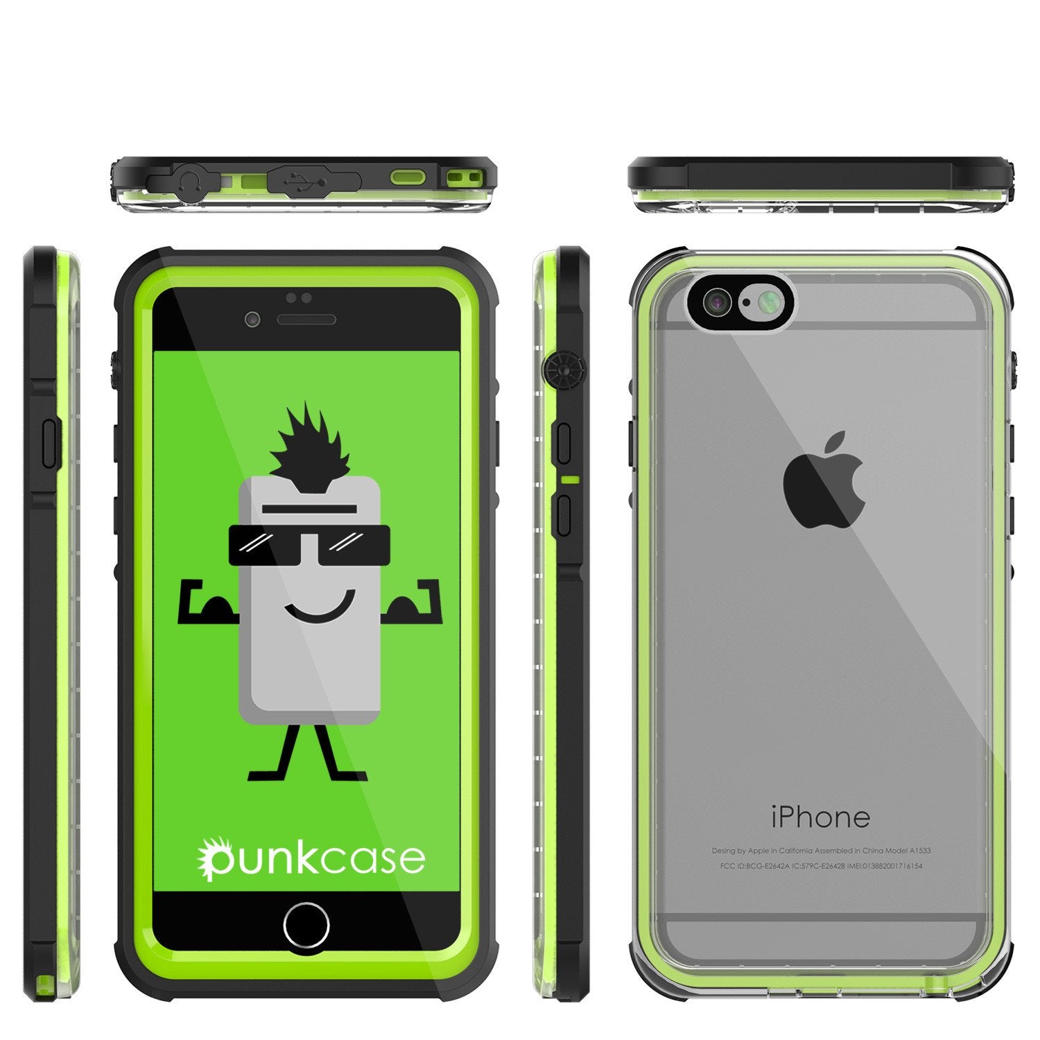 iPhone 6/6S Waterproof Case, PUNKcase CRYSTAL Light Green  W/ Attached Screen Protector  | Warranty - PunkCase NZ