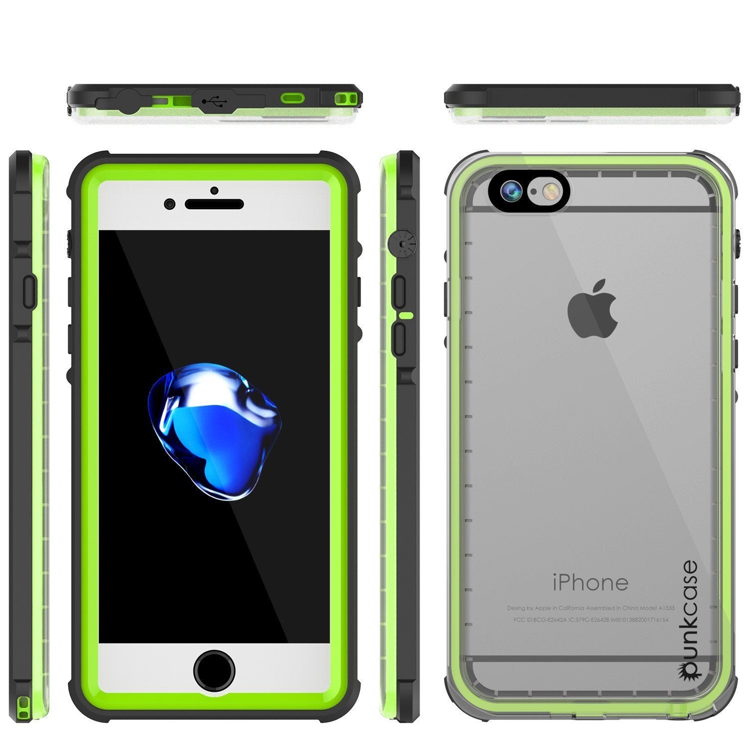 Apple iPhone SE (4.7") Waterproof Case, PUNKcase CRYSTAL Light Green  W/ Attached Screen Protector  | Warranty