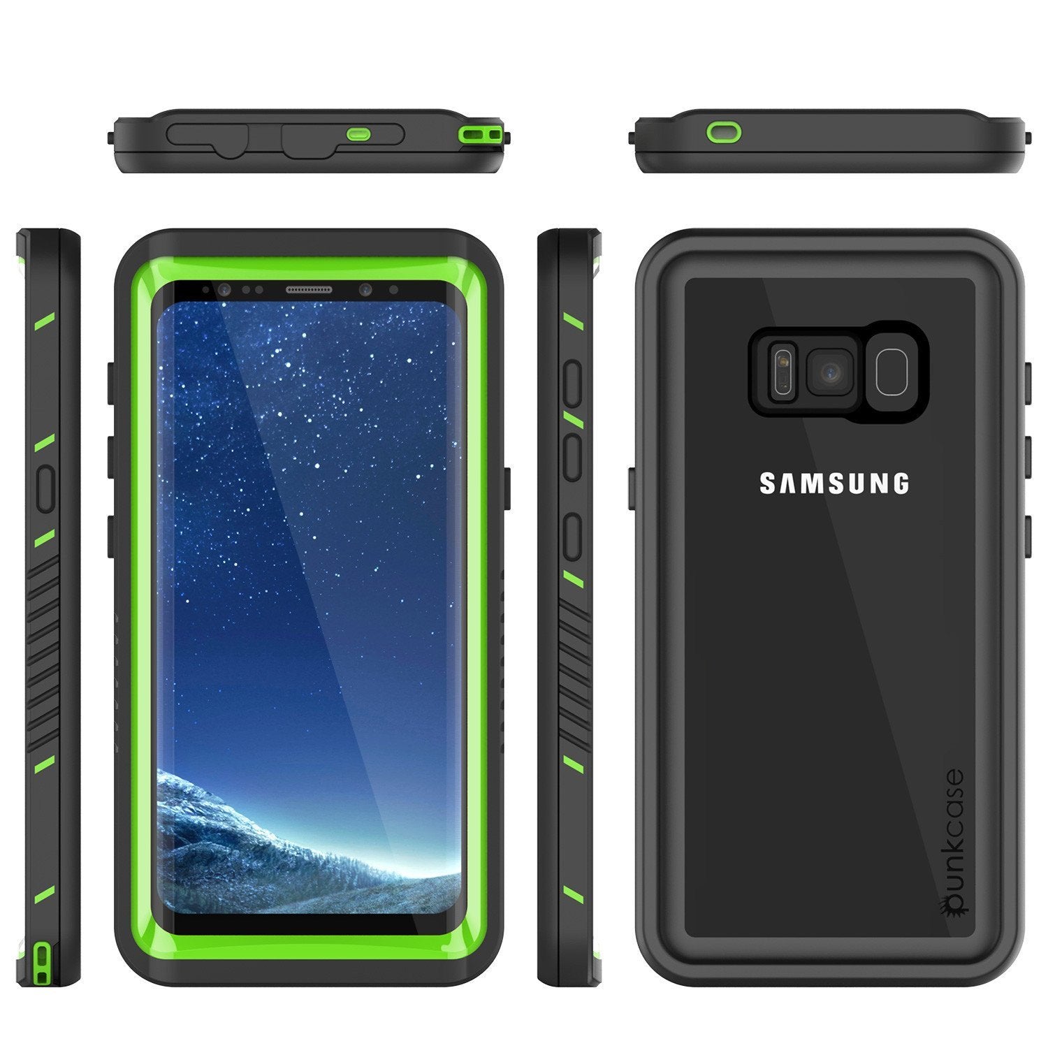 Galaxy S8 PLUS Waterproof Case, Punkcase [Extreme Series] [Slim Fit] [IP68 Certified] [Shockproof] [Snowproof] [Dirproof] Armor Cover W/ Built In Screen Protector for Samsung Galaxy S8+ [Green] - PunkCase NZ