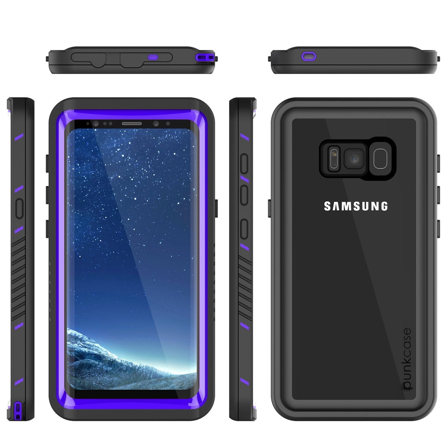 Galaxy S8 PLUS Waterproof Case, Punkcase [Extreme Series] [Slim Fit] [IP68 Certified] [Shockproof] [Snowproof] [Dirproof] Armor Cover W/ Built In Screen Protector for Samsung Galaxy S8+ [Purple] - PunkCase NZ