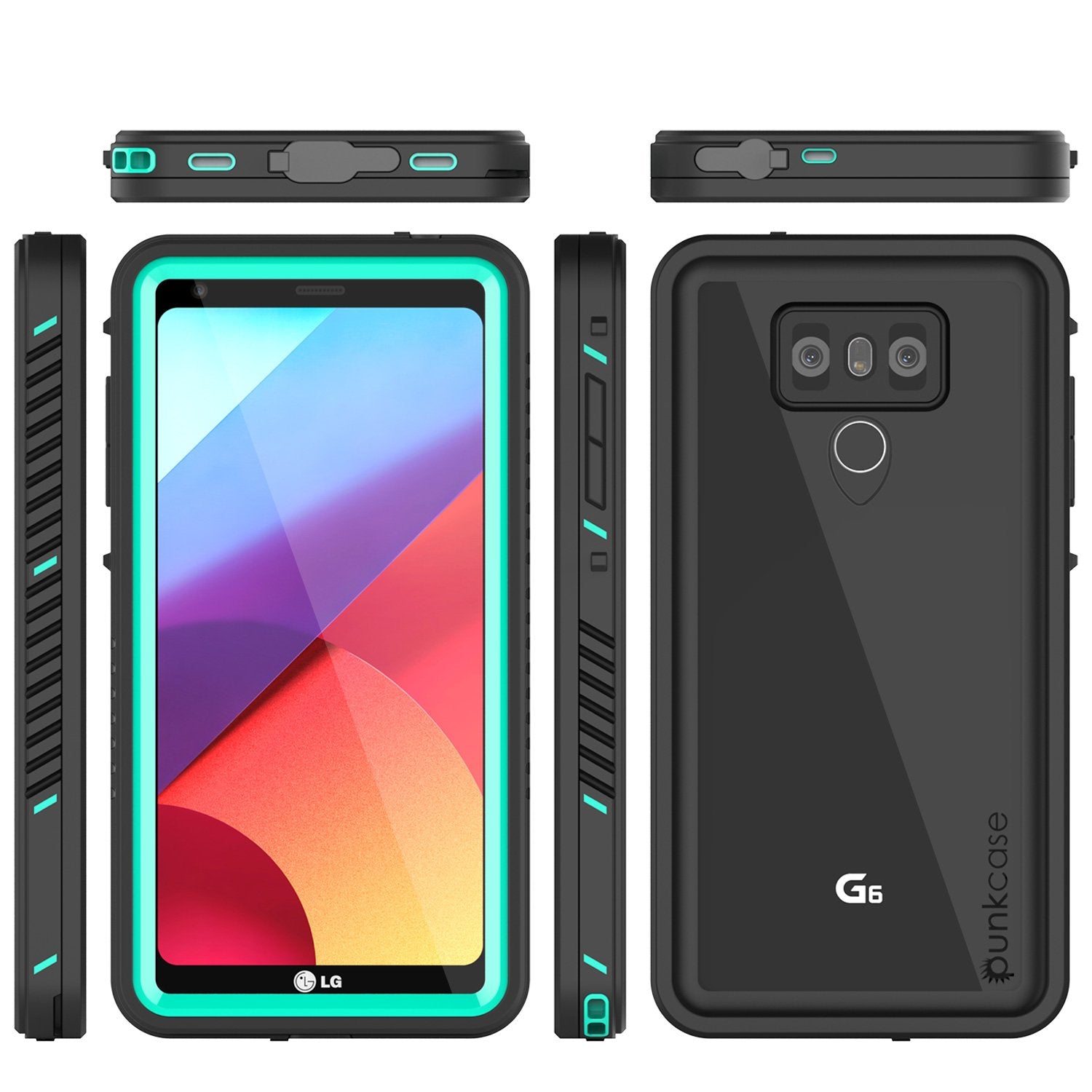 LG G6 Waterproof Case, Punkcase [Extreme Series] [Slim Fit] [IP68 Certified] [Shockproof] [Snowproof] [Dirproof] Armor Cover W/ Built In Screen Protector for LG G6 [TEAL] - PunkCase NZ