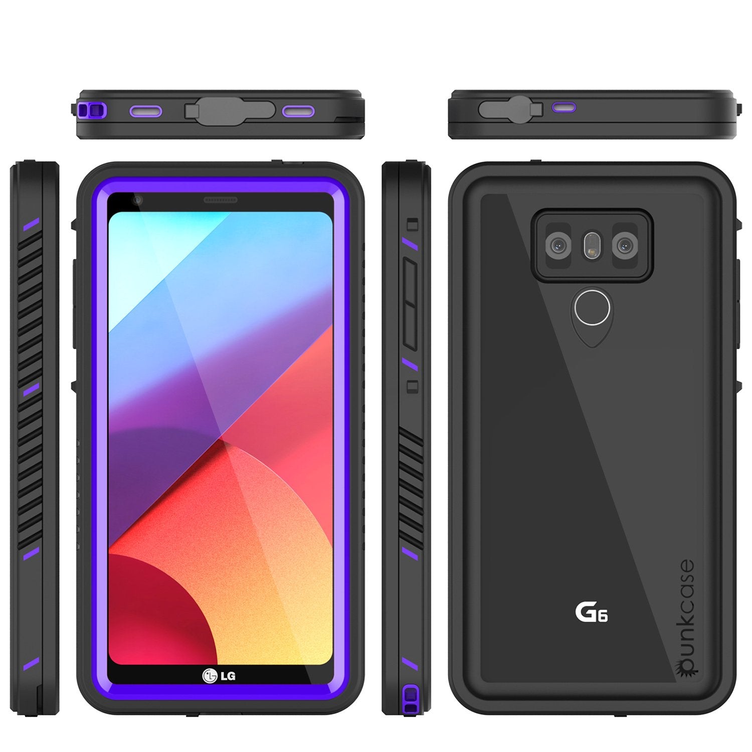 LG G6 Waterproof Case, Punkcase [Extreme Series] [Slim Fit] [IP68 Certified] [Shockproof] [Snowproof] [Dirproof] Armor Cover W/ Built In Screen Protector for LG G6 [PURPLE] - PunkCase NZ