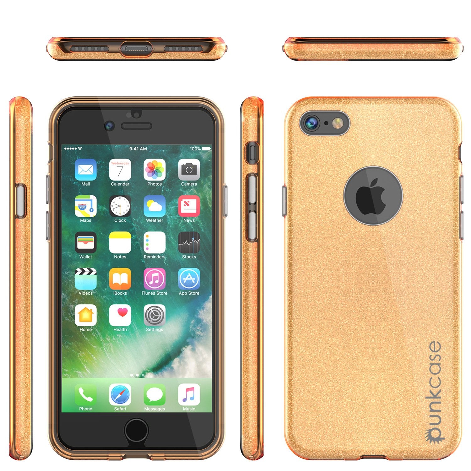 iPhone 8 Case, Punkcase Galactic 2.0 Series Ultra Slim Protective Armor TPU Cover [Gold] - PunkCase NZ