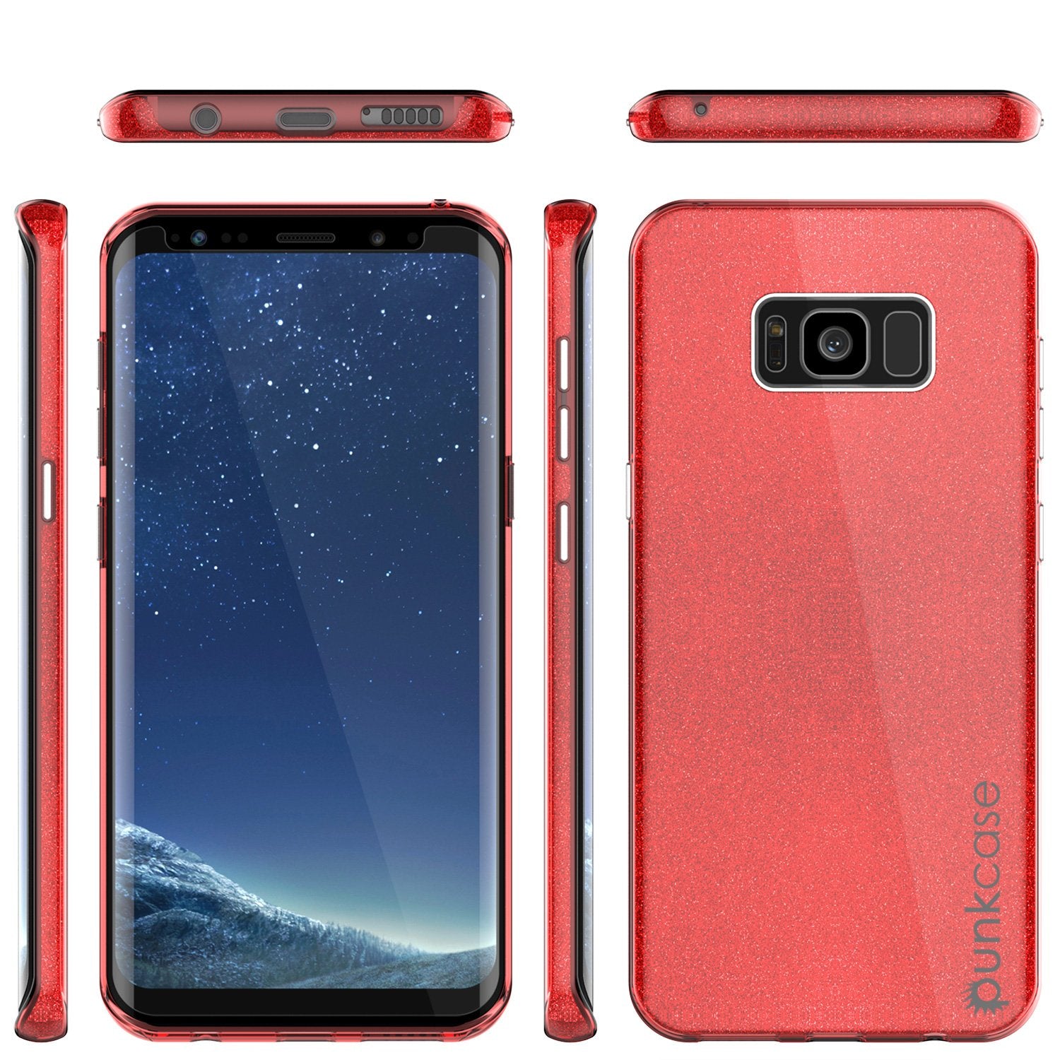 Galaxy S8 Plus Case, Punkcase Galactic 2.0 Series Ultra Slim Protective Armor TPU Cover [Red] - PunkCase NZ